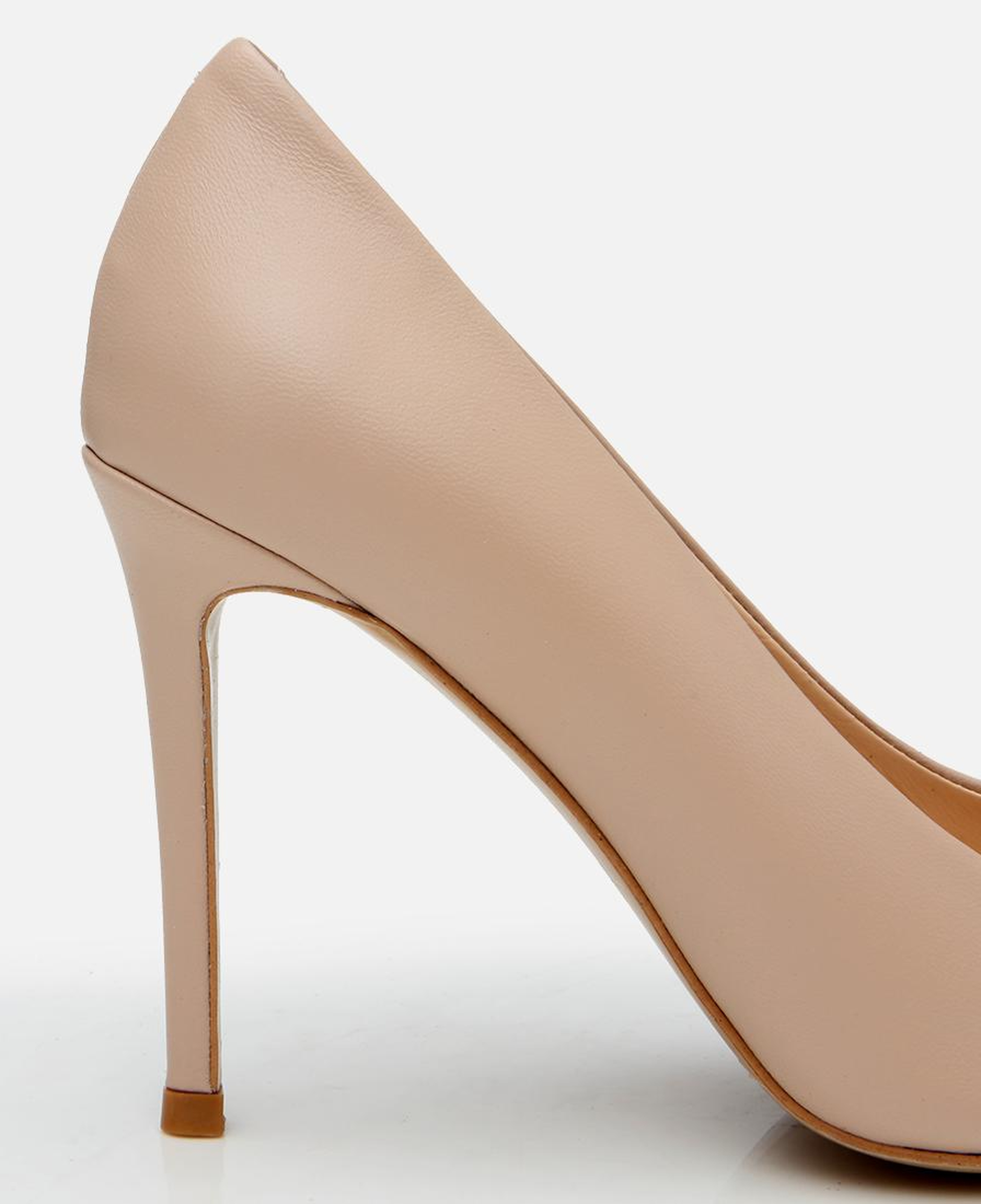 Kadın Deri Bej İnce Topuklu Stiletto