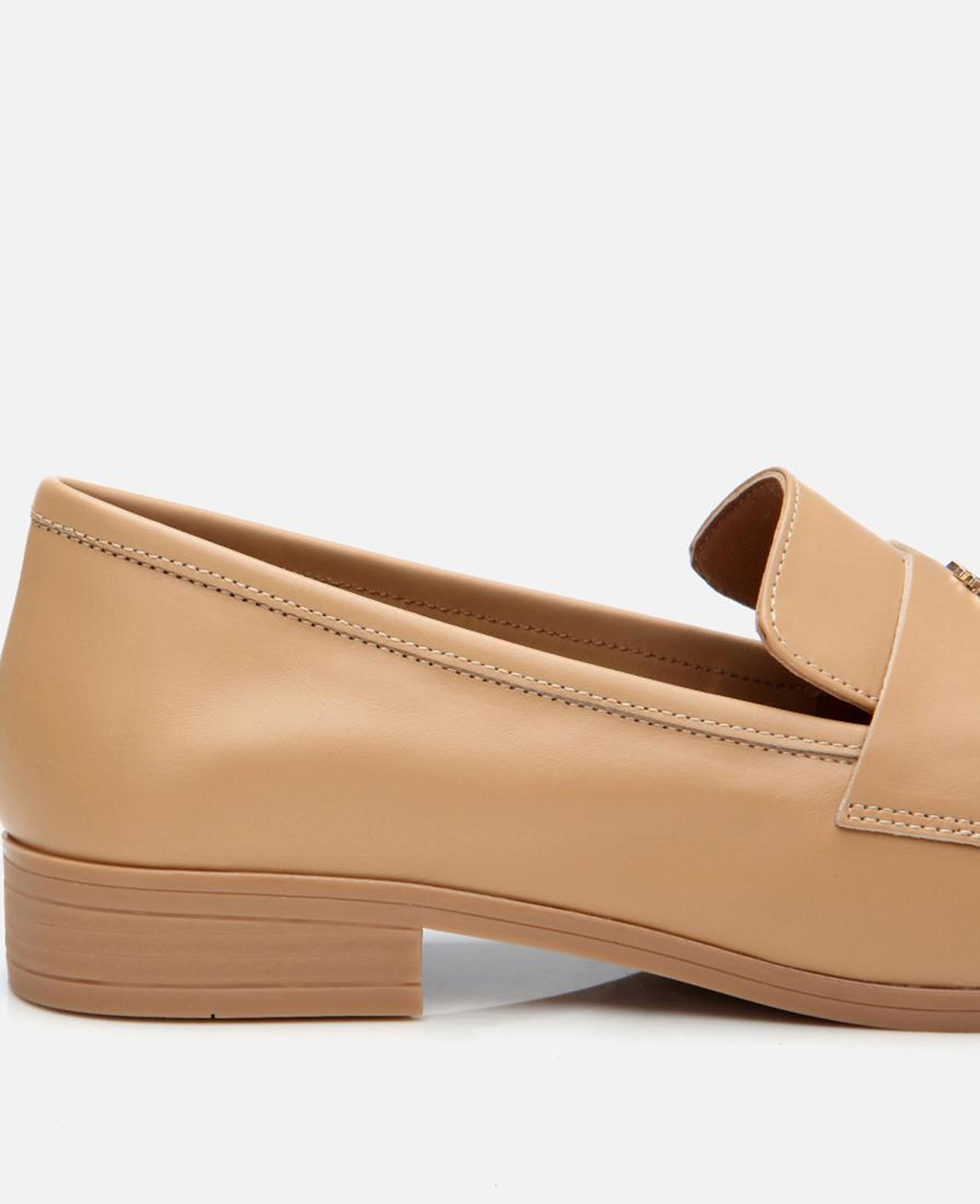 Kadın Deri Bej Esnek Tabanlı Klasik Loafer