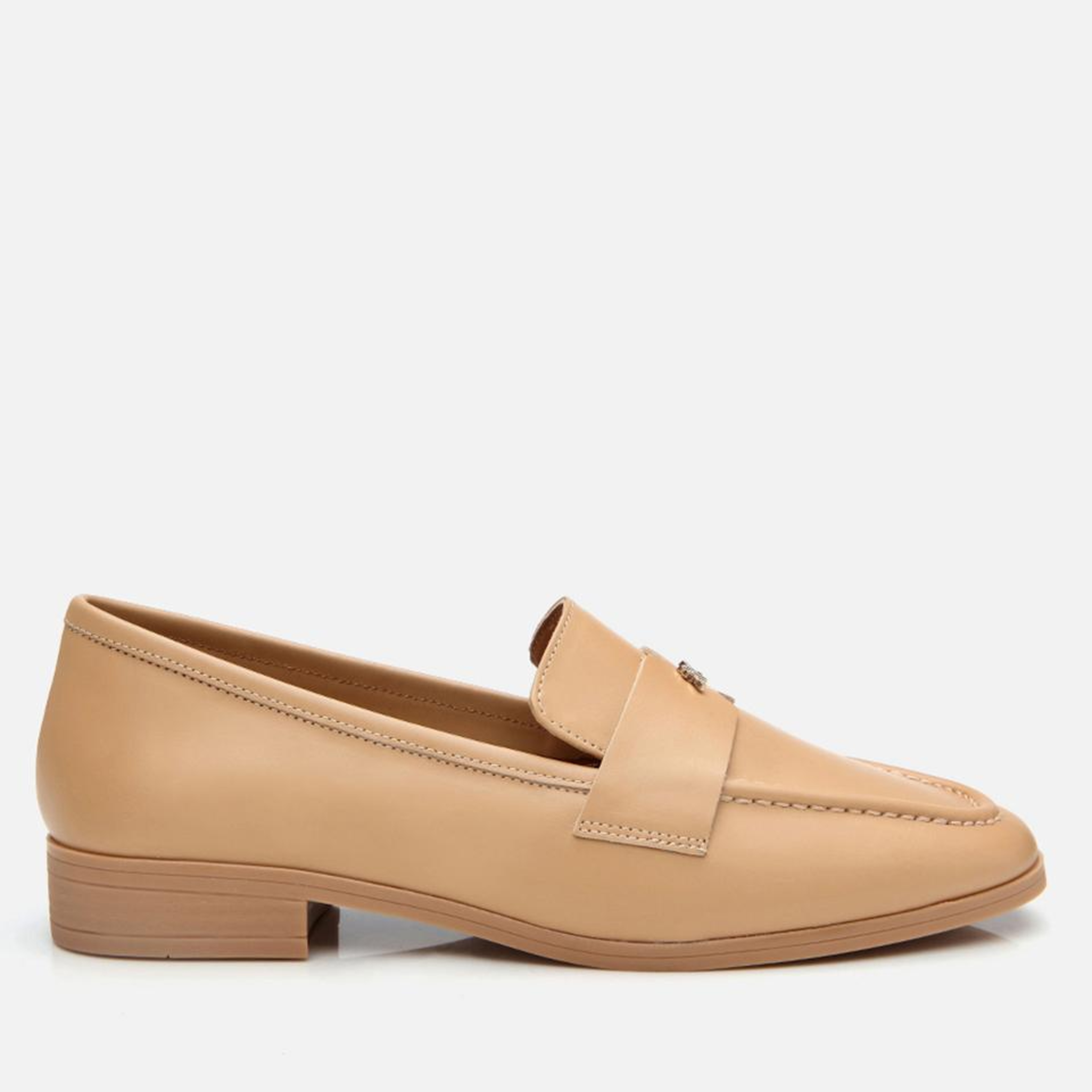 Kadın Deri Bej Esnek Tabanlı Klasik Loafer