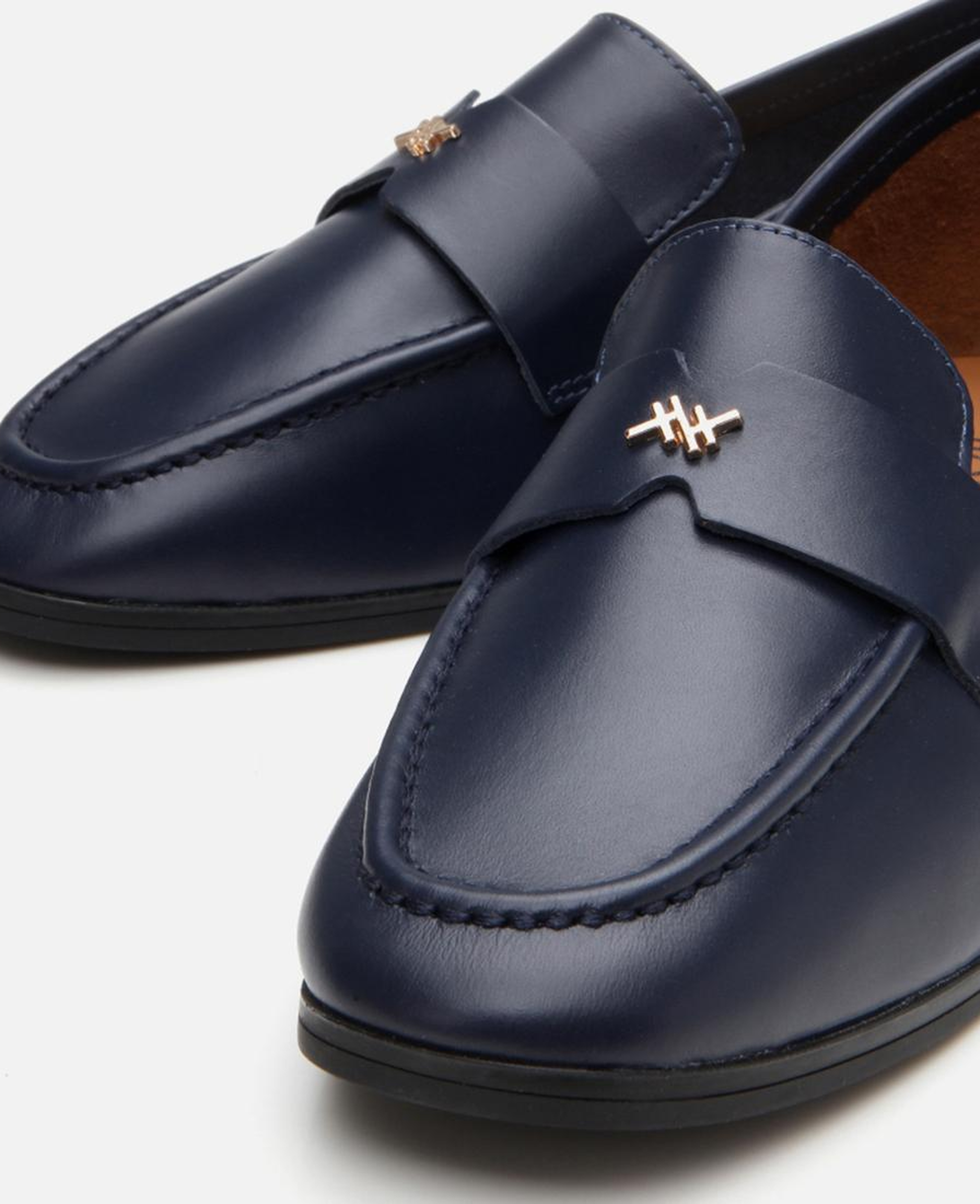Kadın Deri Lacivert Esnek Tabanlı Klasik Loafer