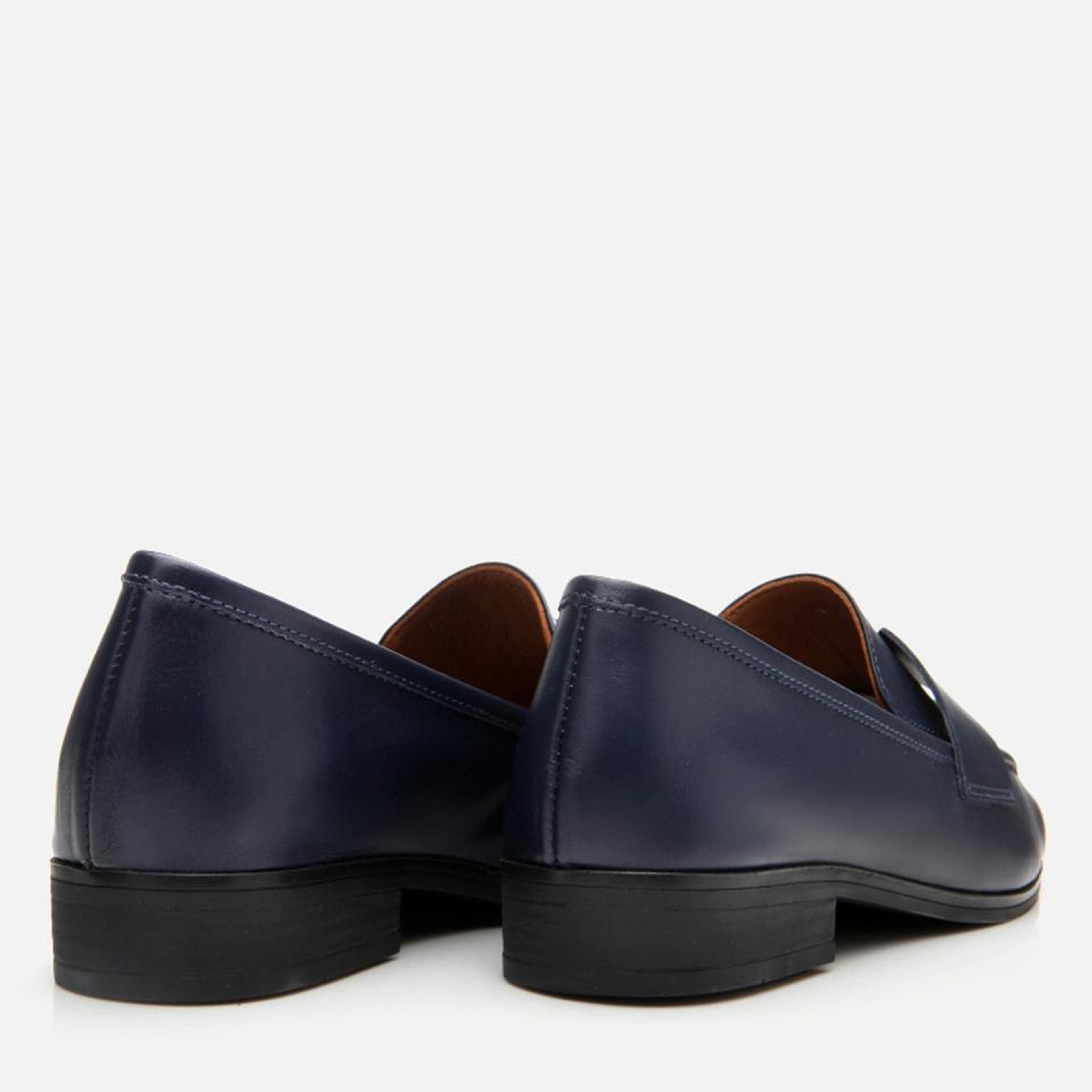 Kadın Deri Lacivert Esnek Tabanlı Klasik Loafer