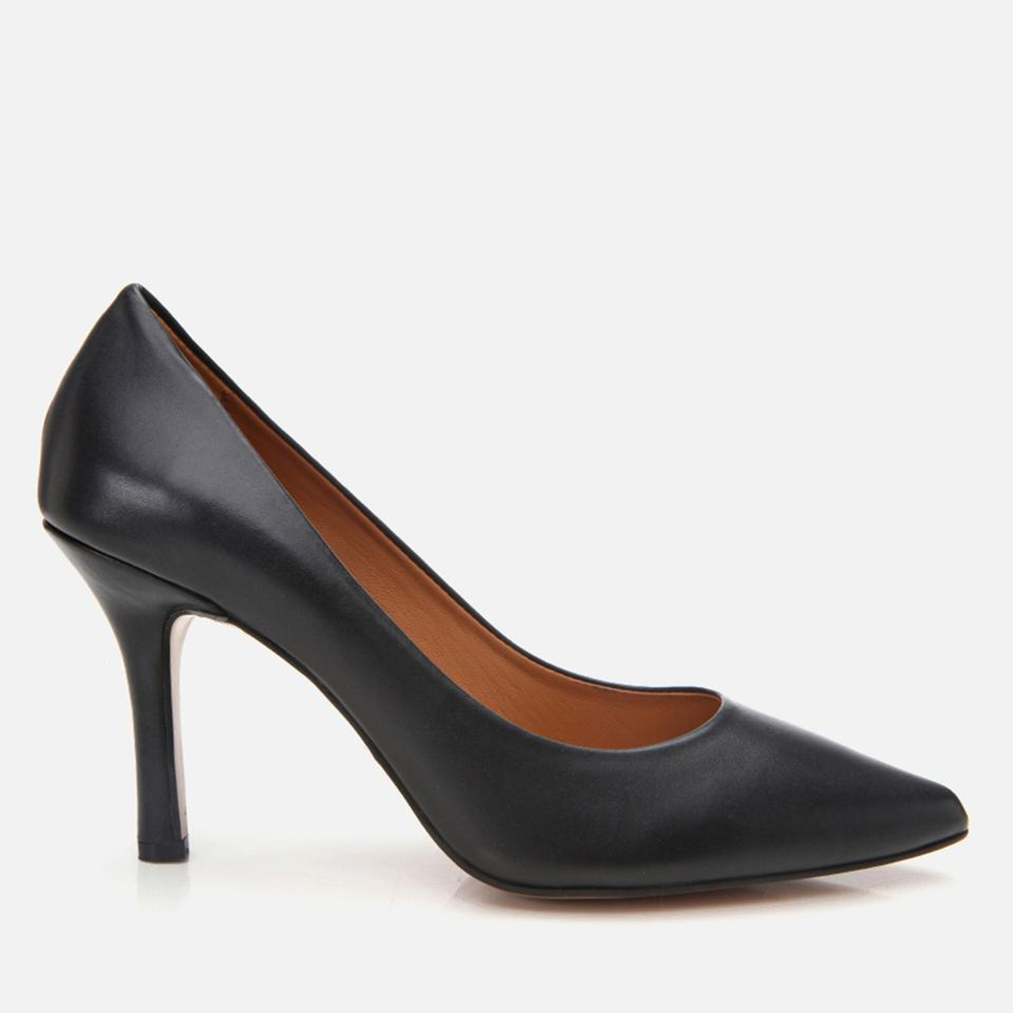 Kadın Deri Siyah Yüksek Topuklu Stiletto