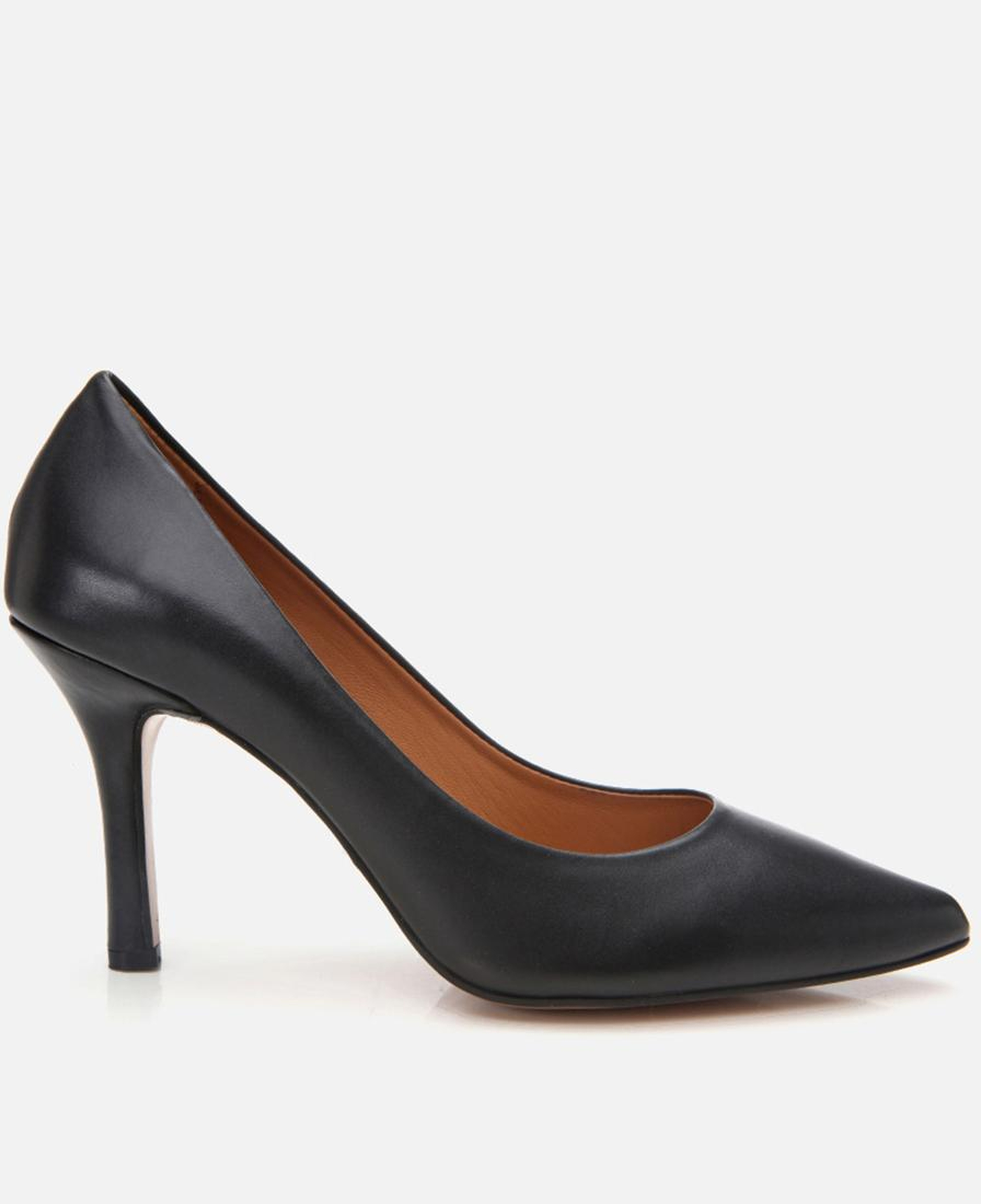 Kadın Deri Siyah Yüksek Topuklu Stiletto