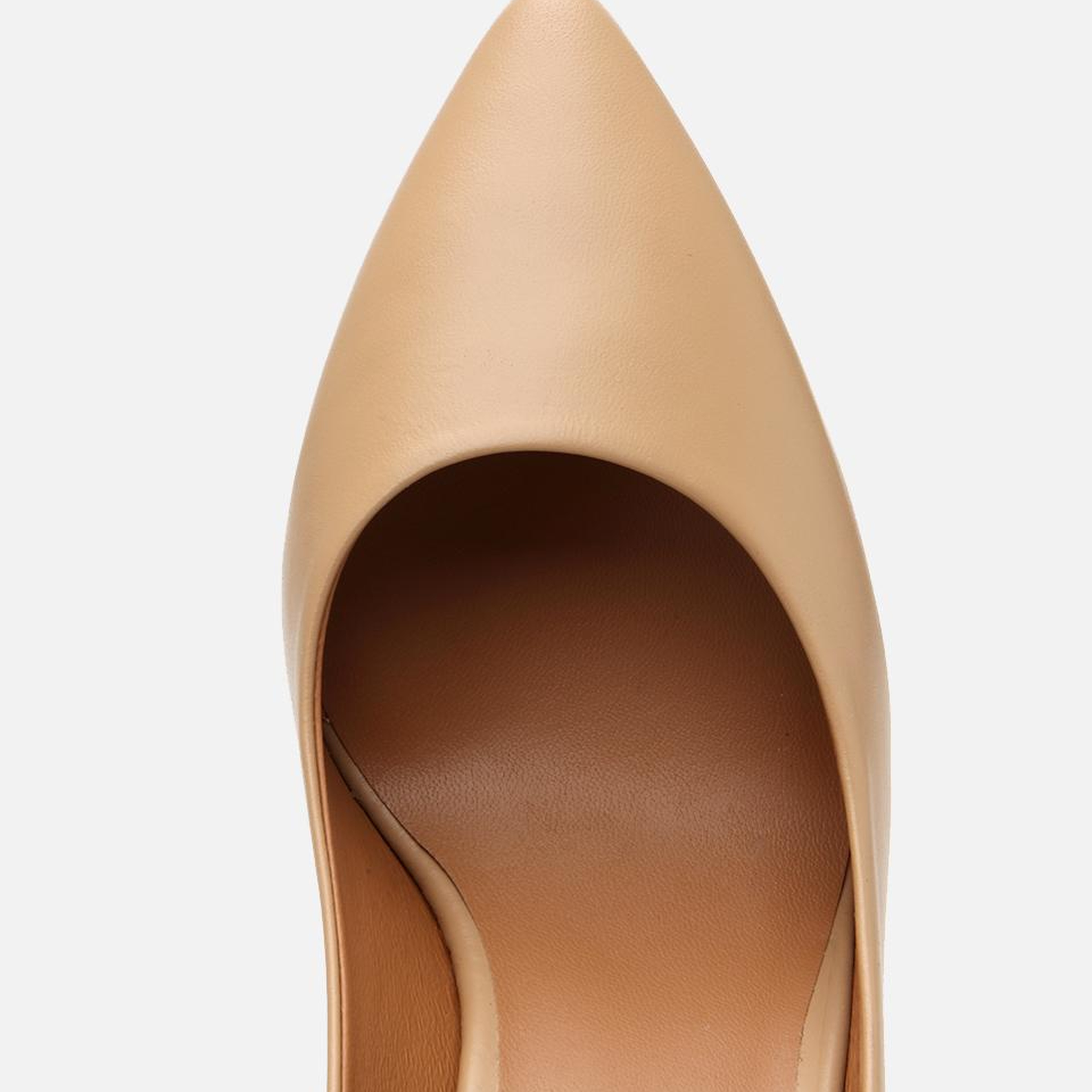 Kadın Deri Bej Yüksek Topuklu Stiletto