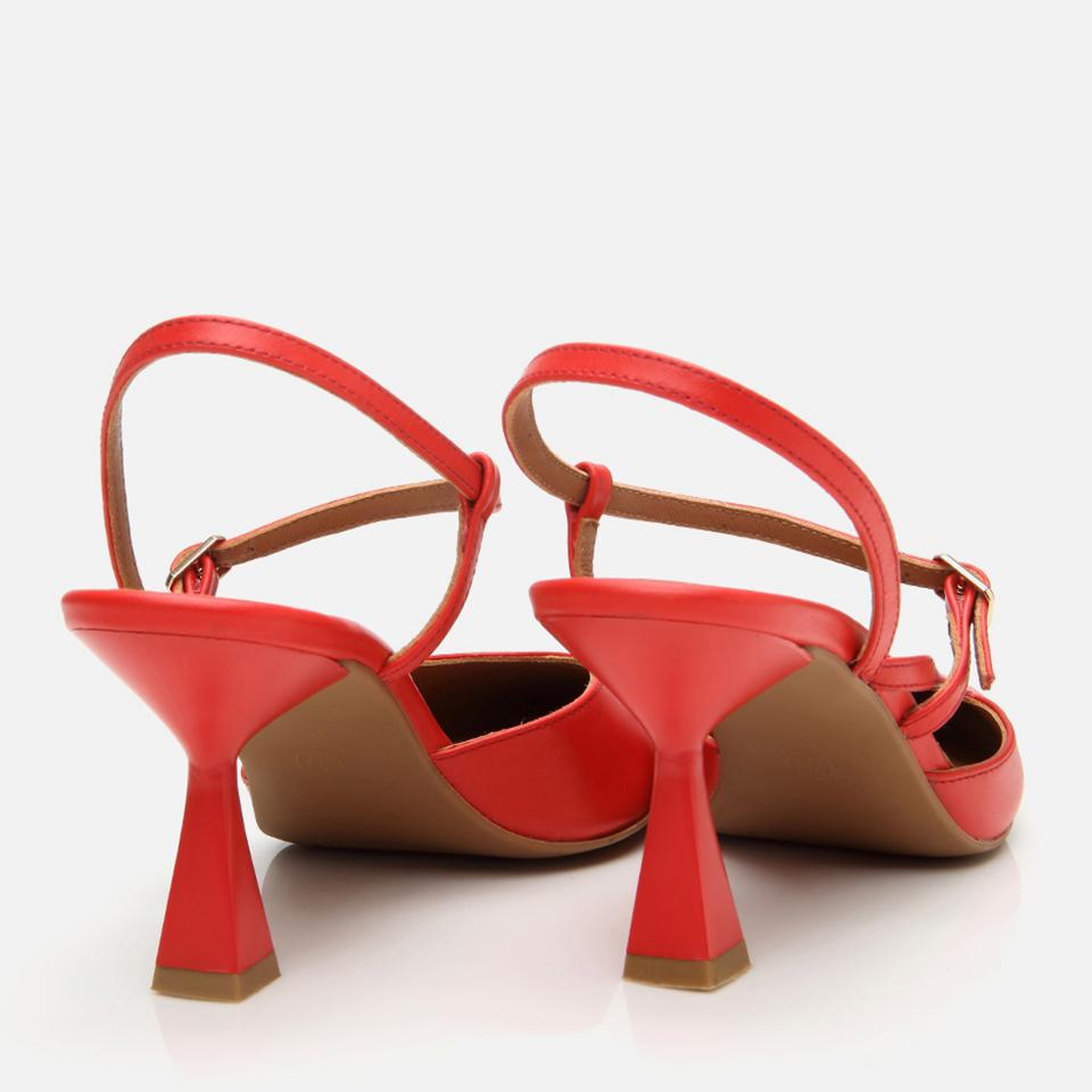 Kadın Deri Kırmızı İnce Topuklu Stiletto