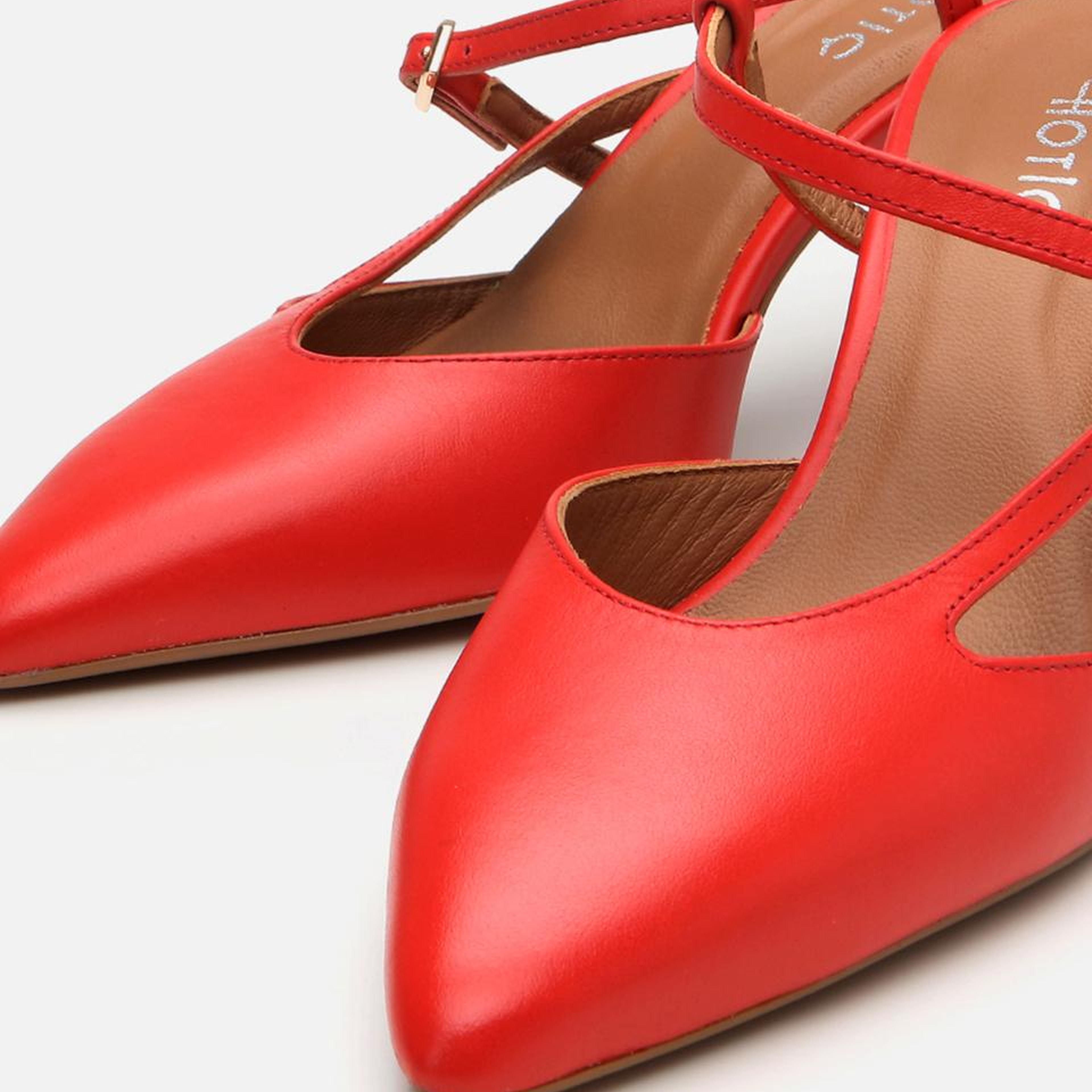 Kadın Deri Kırmızı İnce Topuklu Stiletto