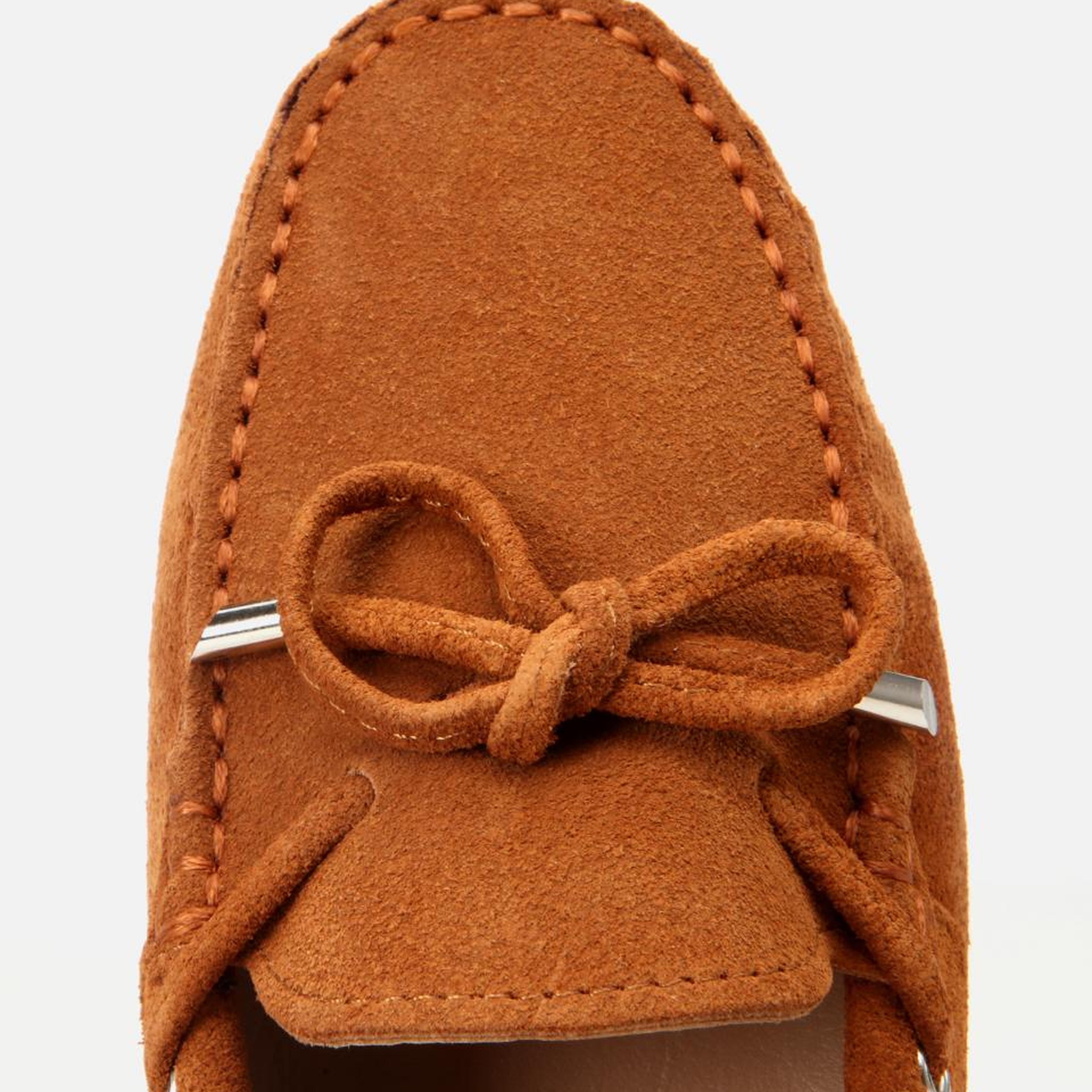 Kadın Süet Deri Taba Bağcık Detaylı Günlük Loafer