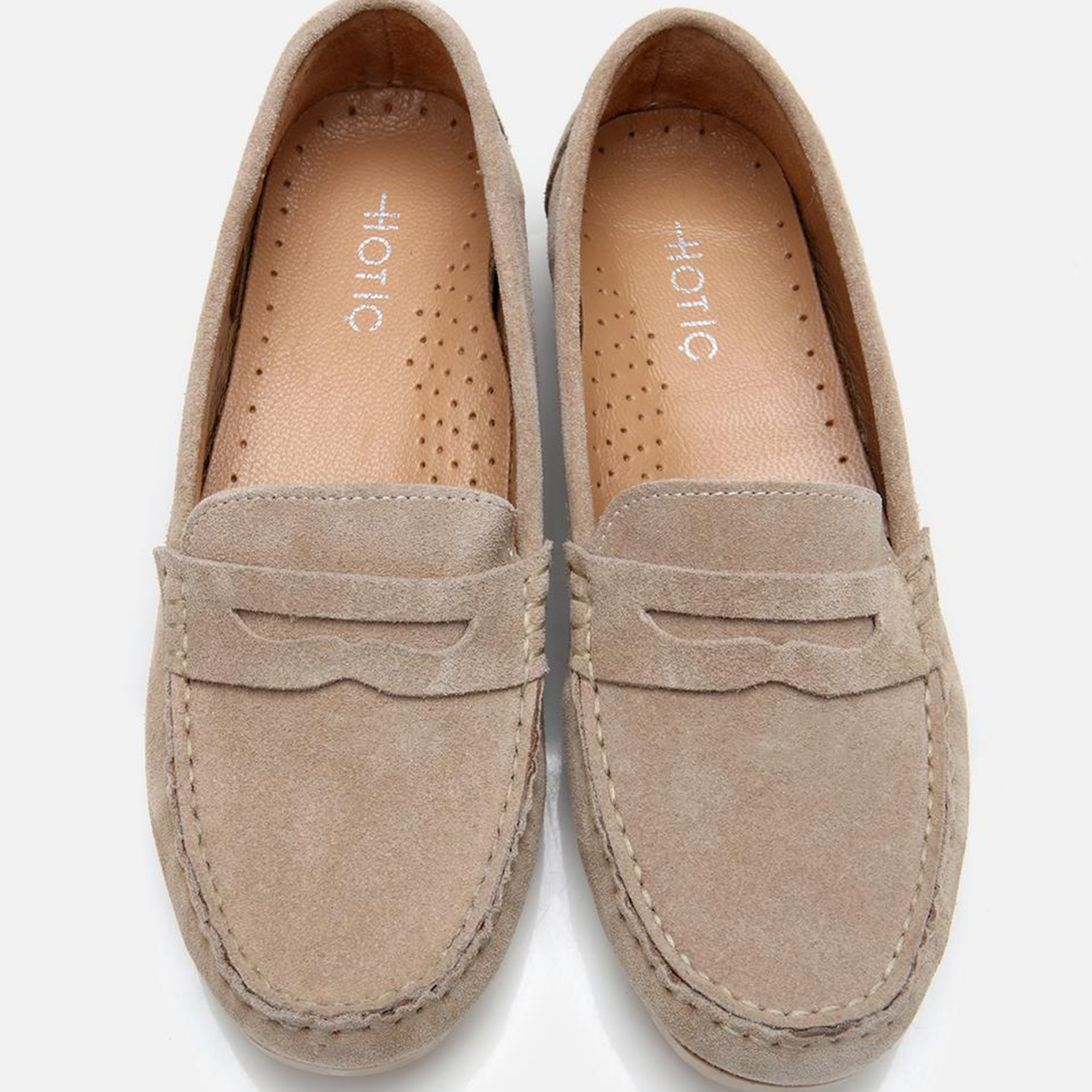 Kadın Süet Deri Bej Günlük Loafer