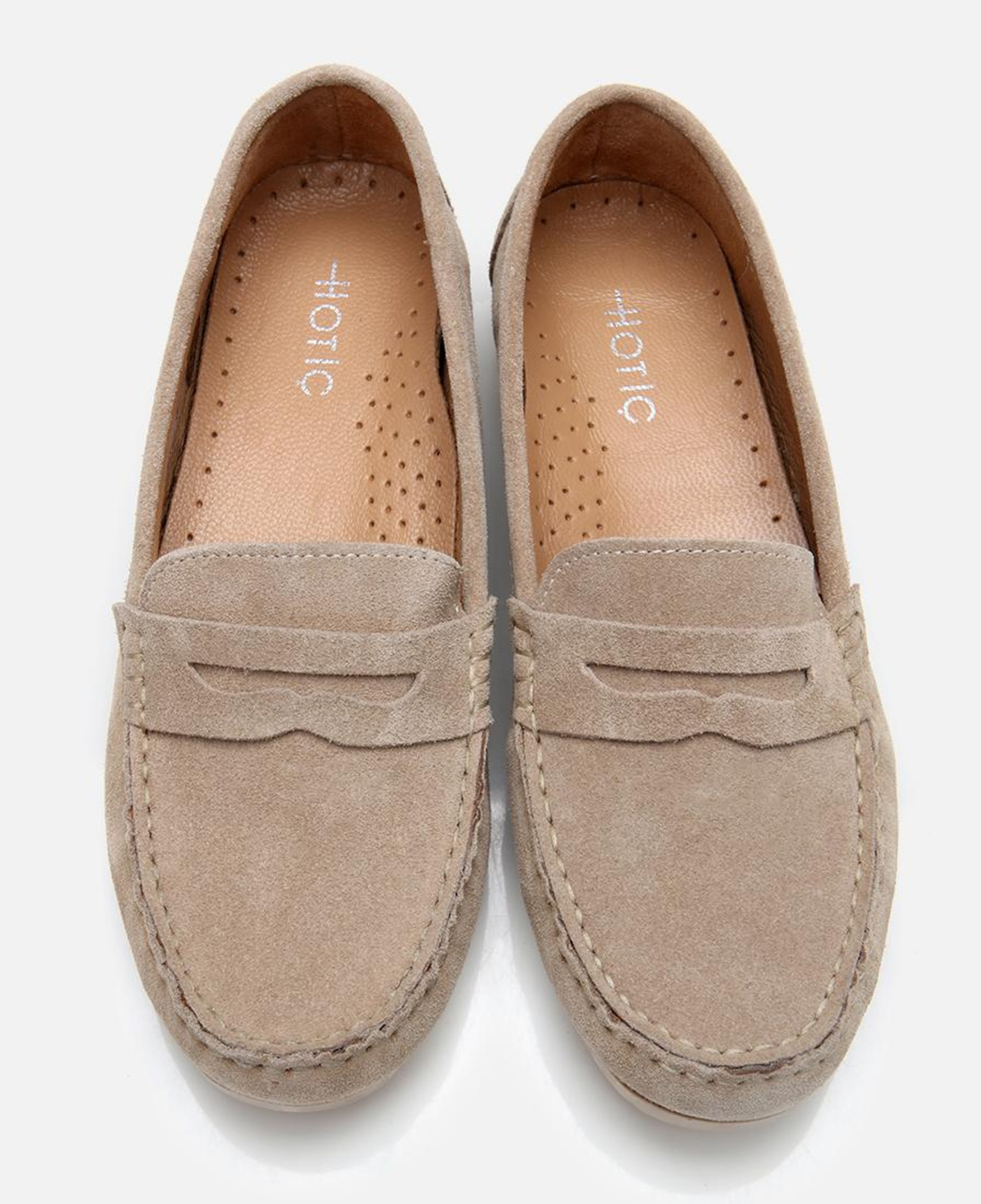 Kadın Süet Deri Bej Günlük Loafer
