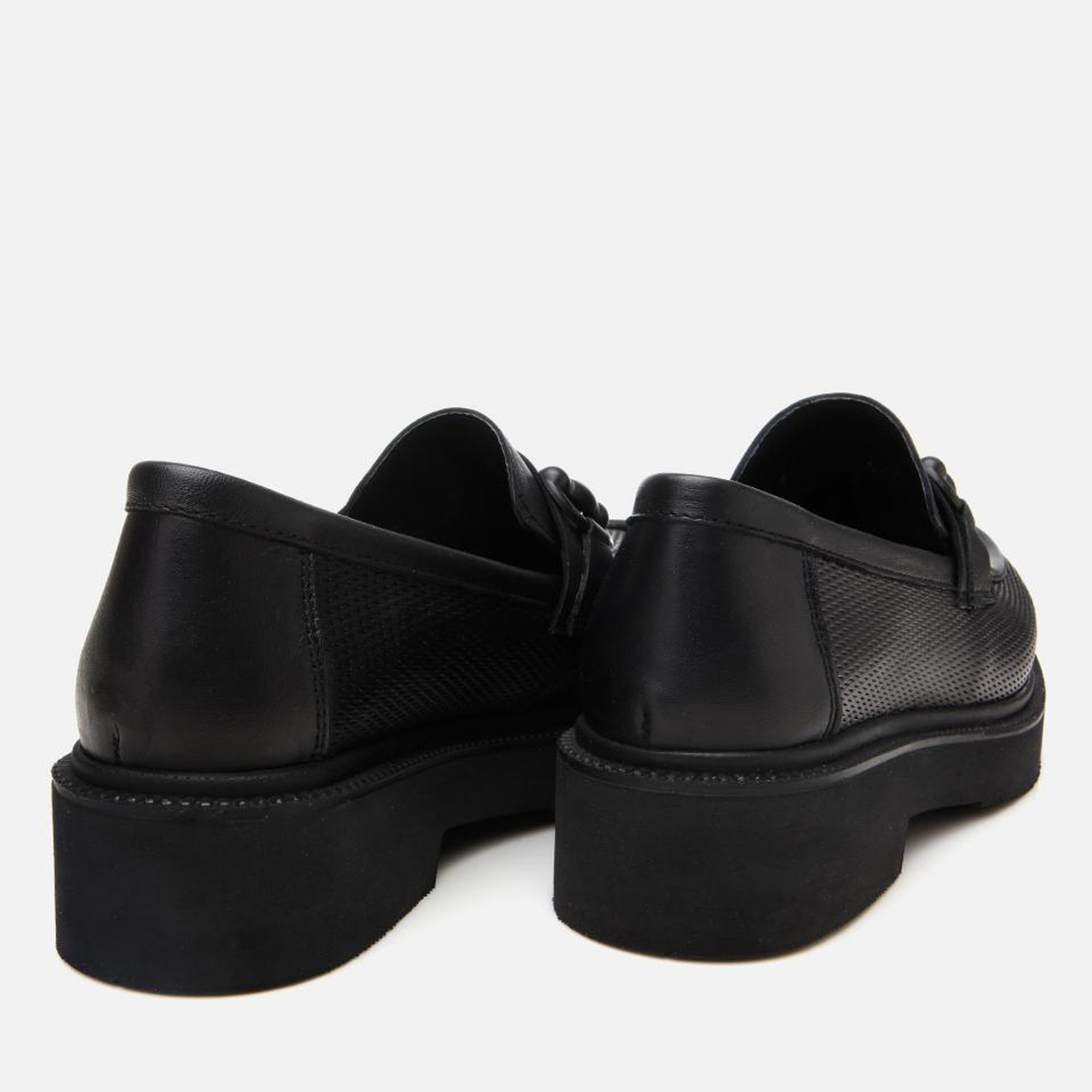Kadın Deri Siyah Tokalı Klasik Loafer
