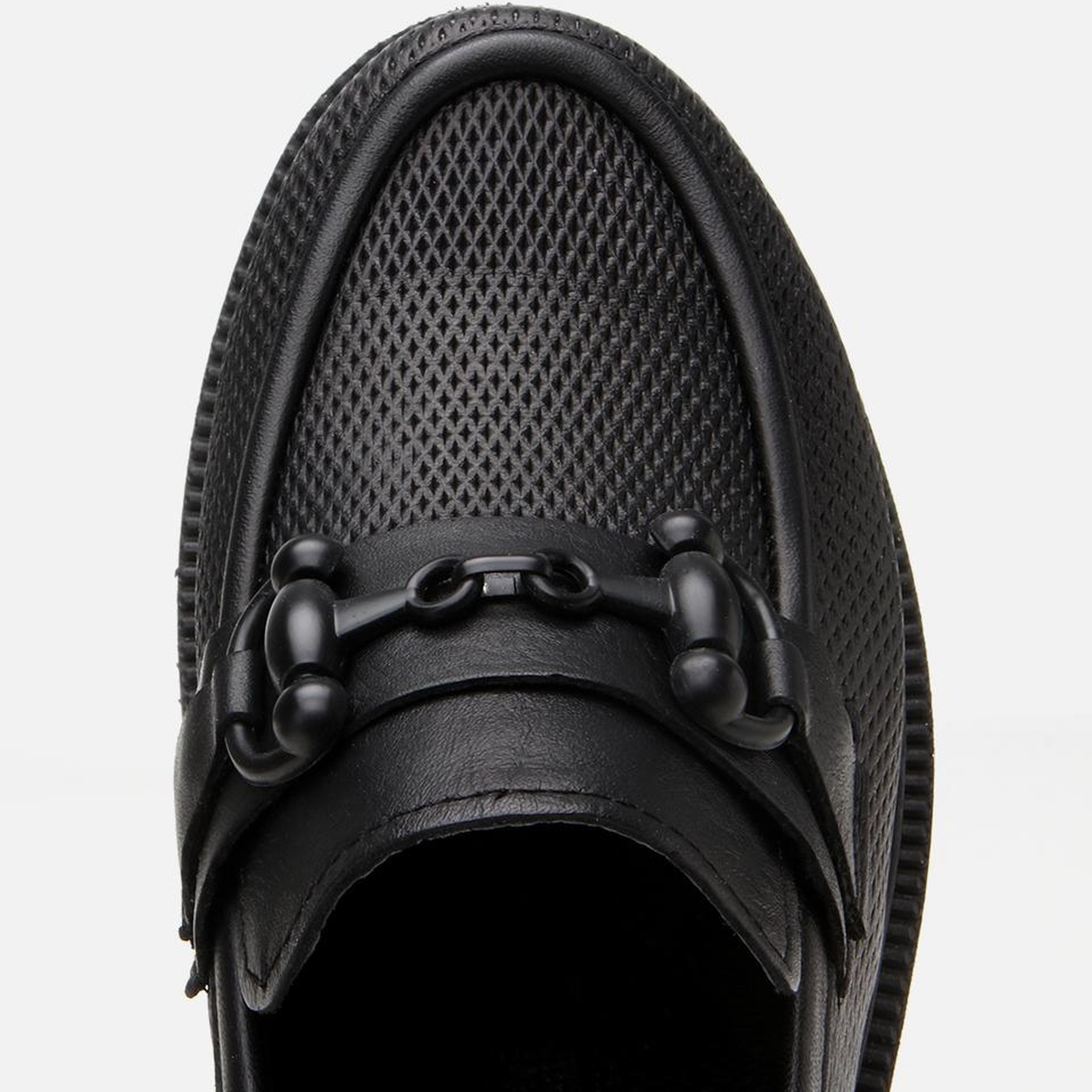 Kadın Deri Siyah Tokalı Klasik Loafer