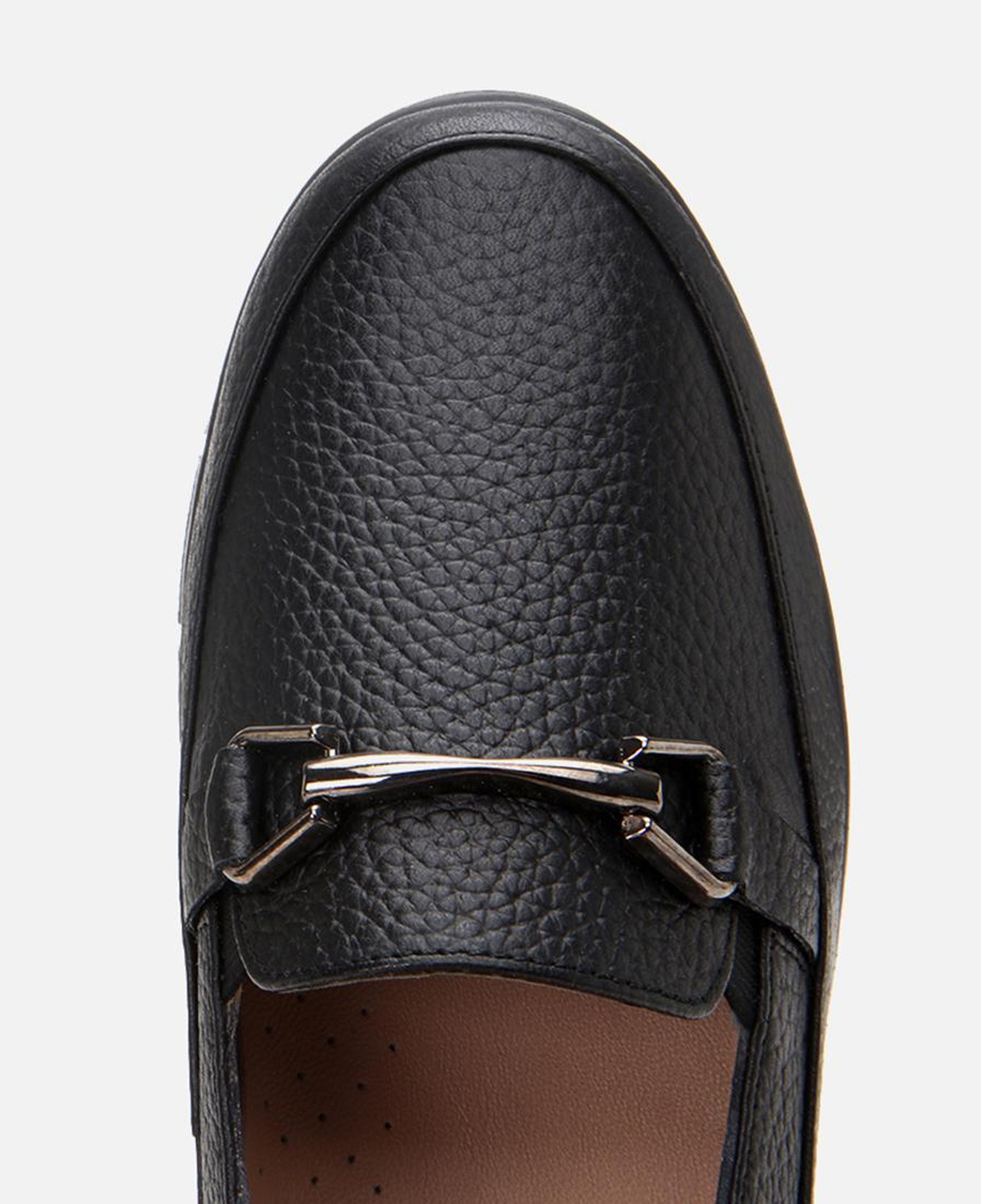 Kadın Deri Siyah Tokalı Loafer