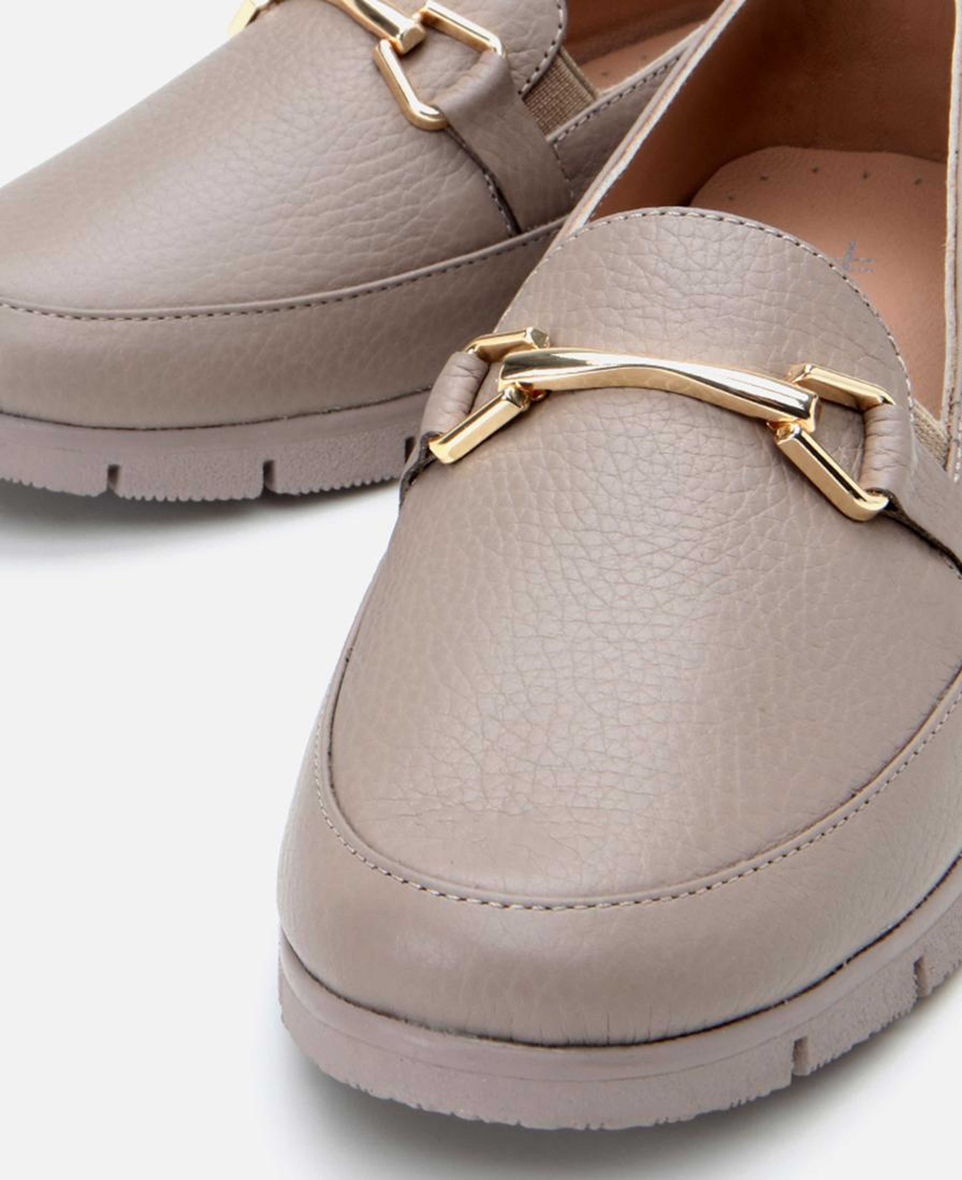 Kadın Deri Vizon Tokalı Loafer