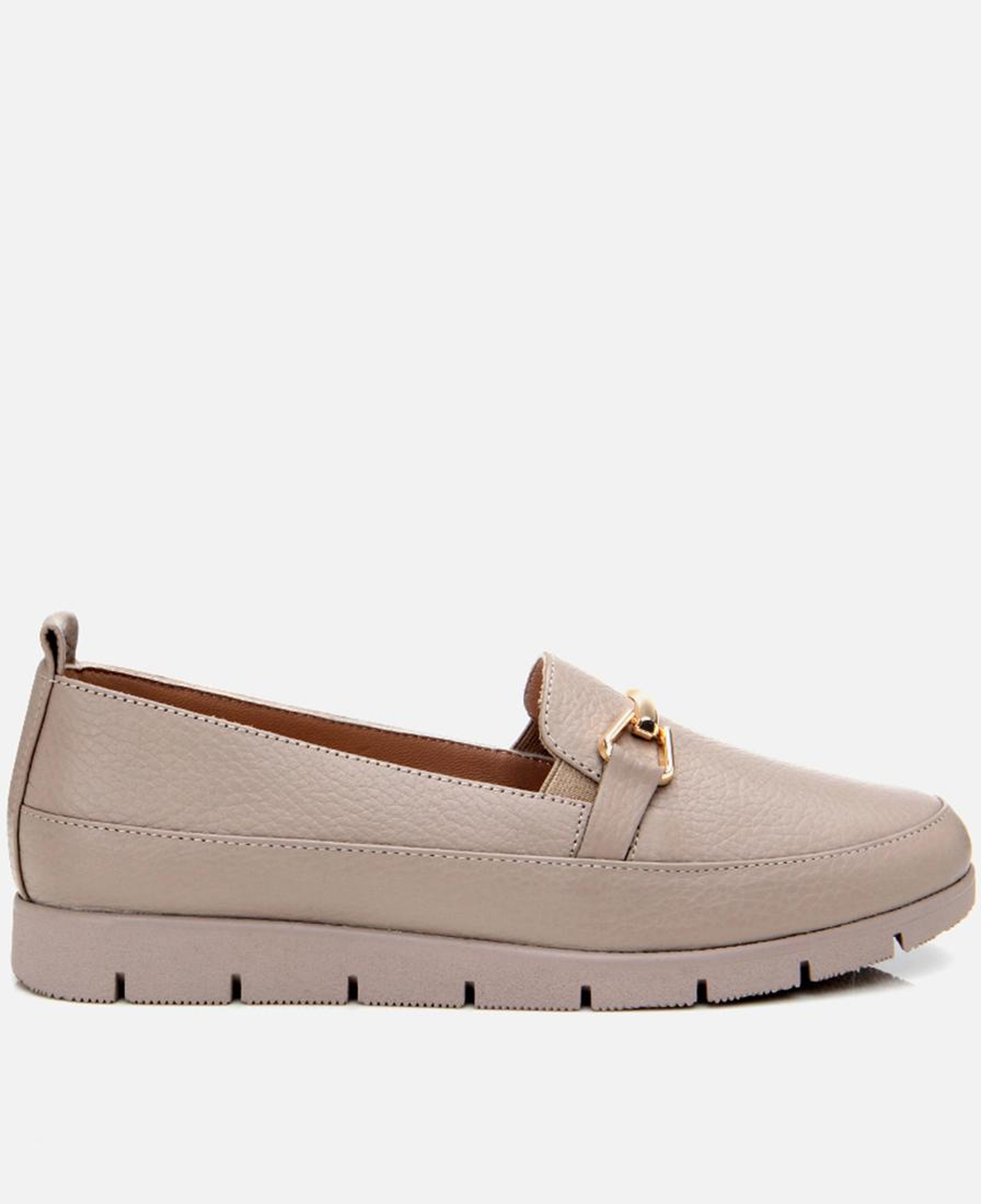 Kadın Deri Vizon Tokalı Loafer