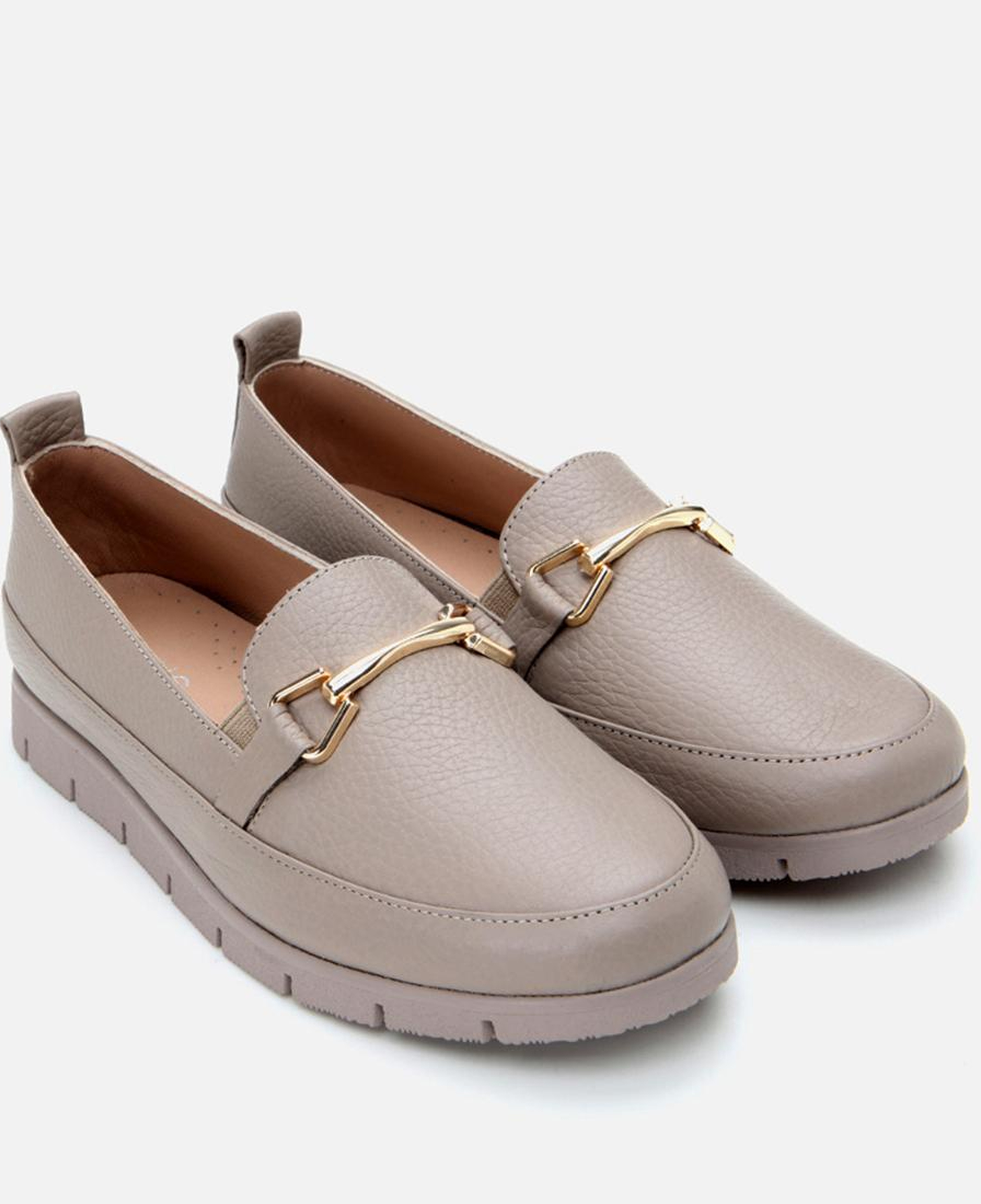 Kadın Deri Vizon Tokalı Loafer