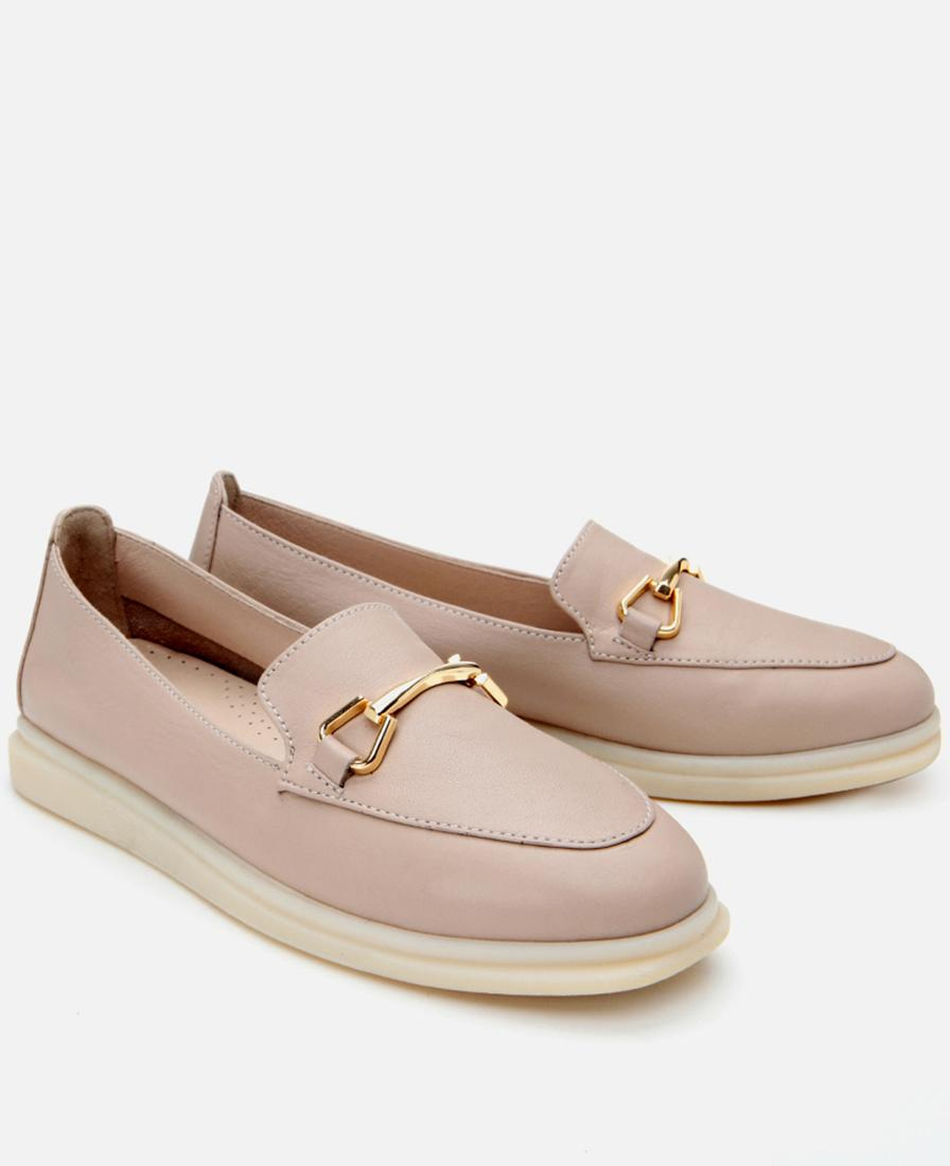 Kadın Deri Vizon Tokalı Günlük Loafer