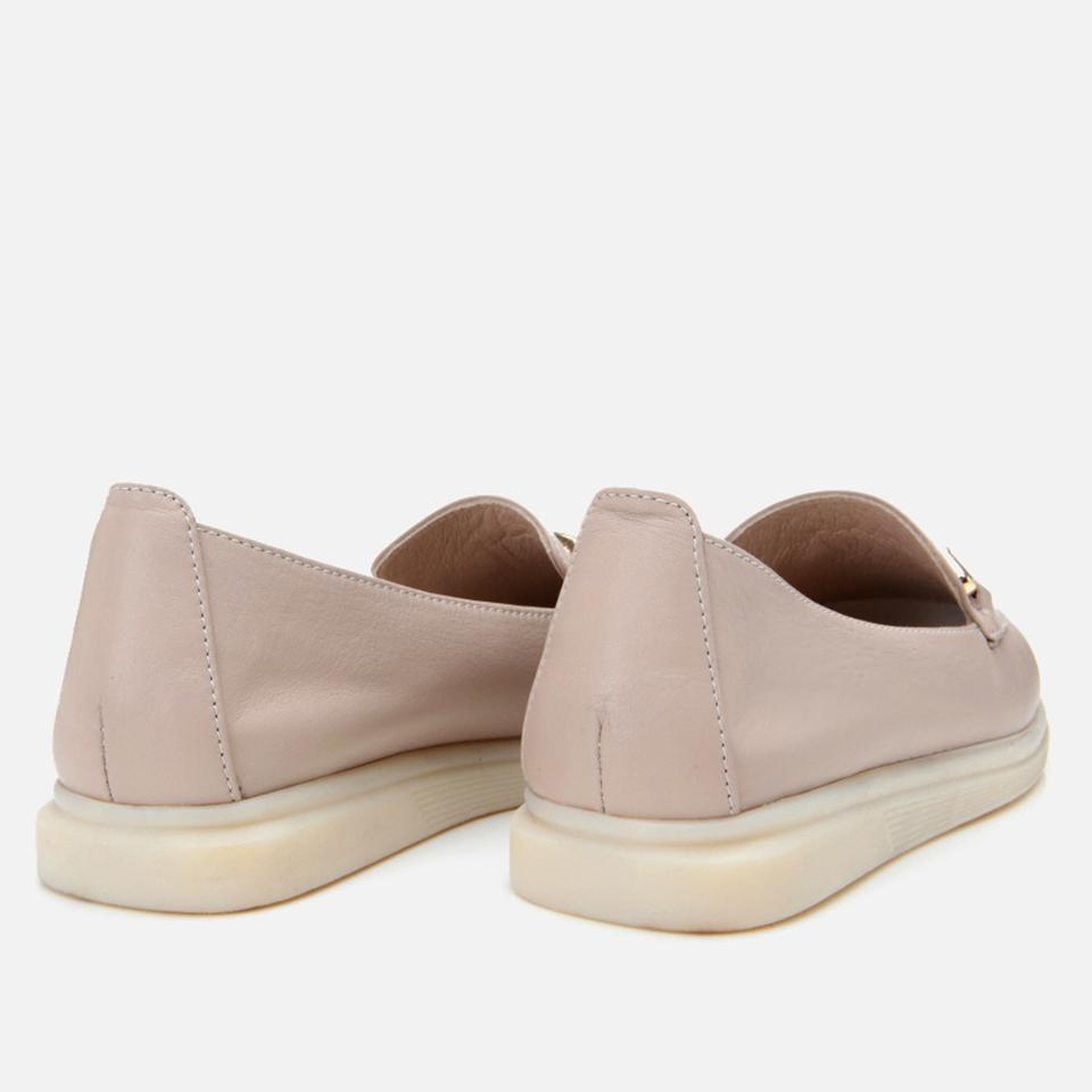 Kadın Deri Vizon Tokalı Günlük Loafer
