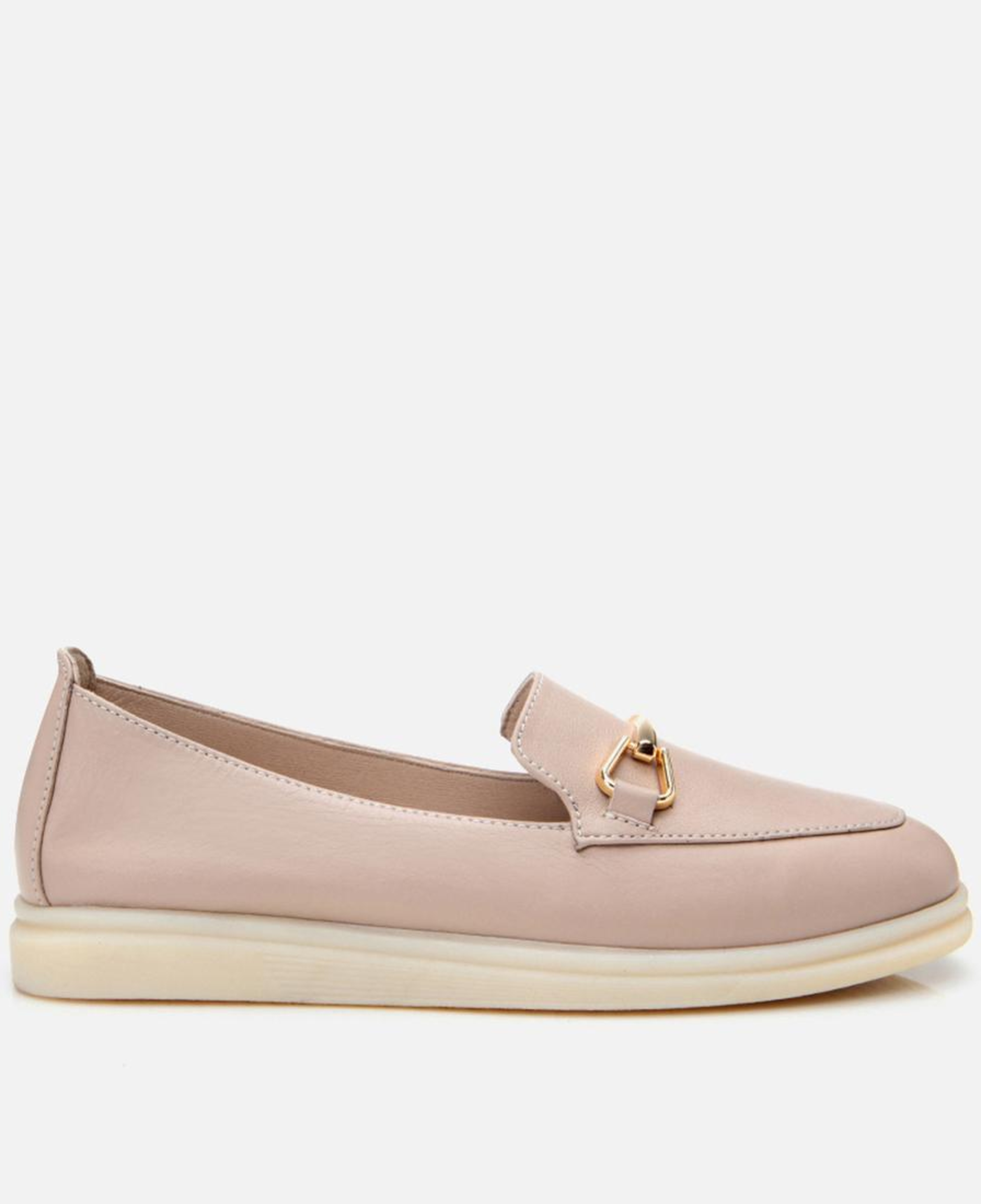 Kadın Deri Vizon Tokalı Günlük Loafer