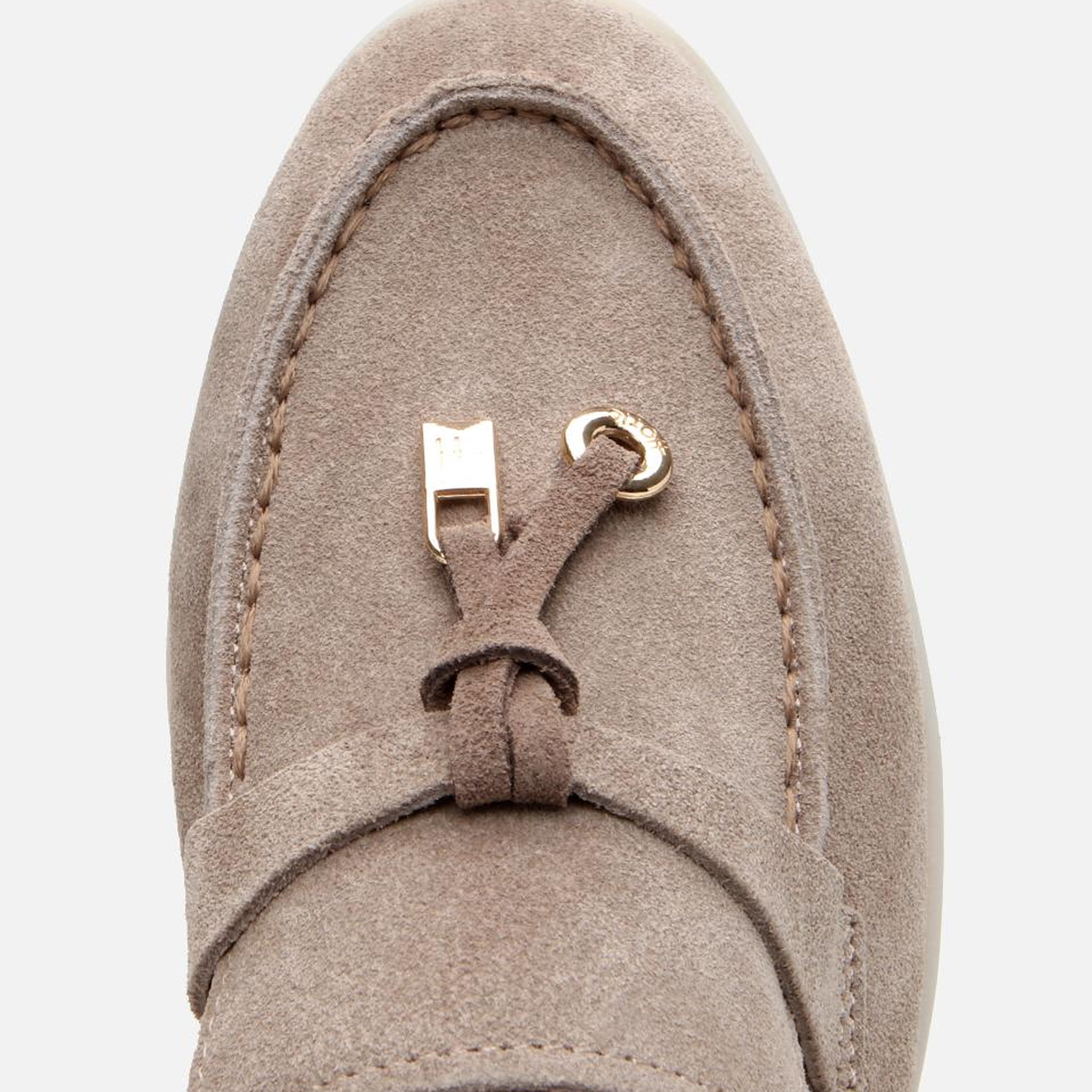 Kadın Süet Deri Bej Klasik Loafer