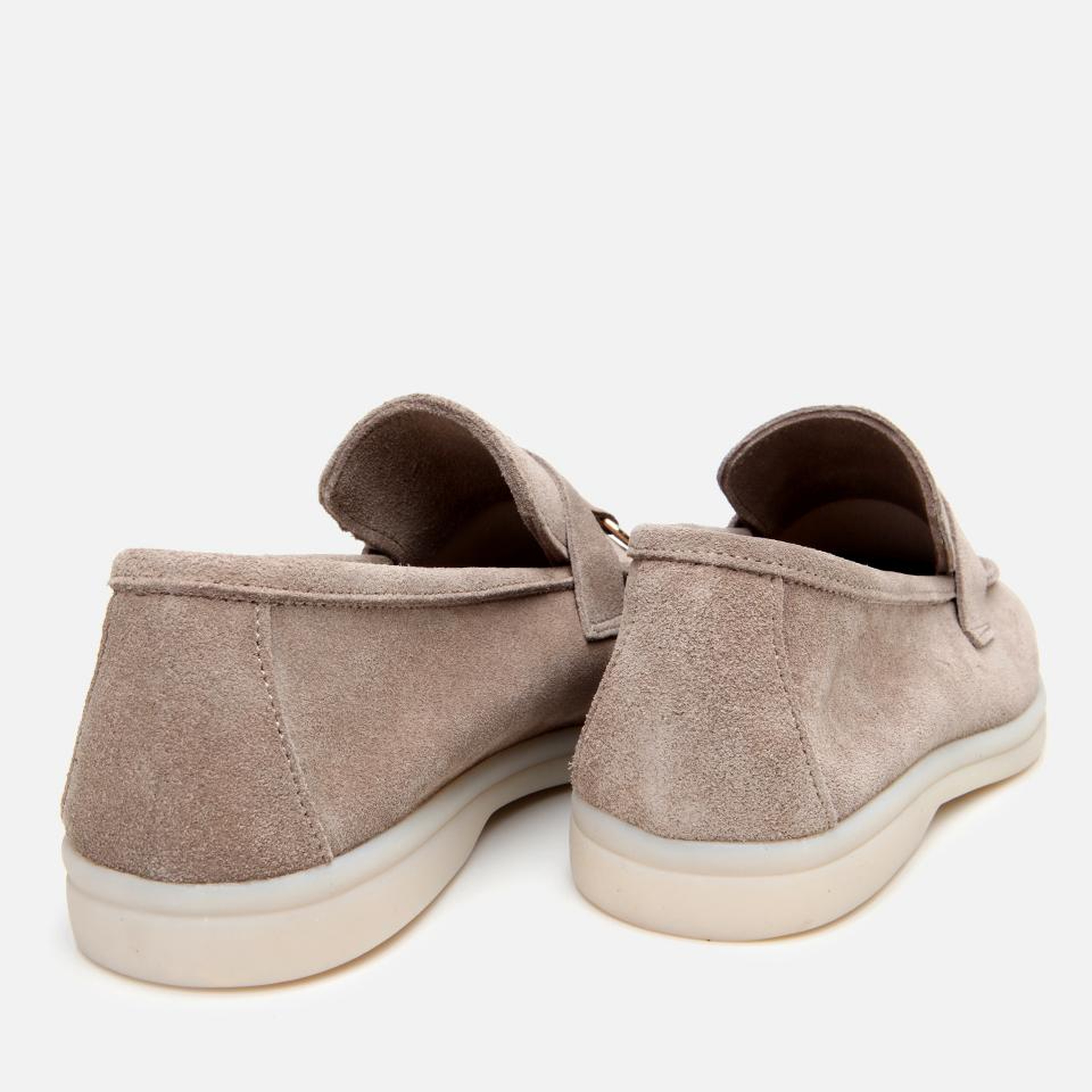 Kadın Süet Deri Bej Klasik Loafer