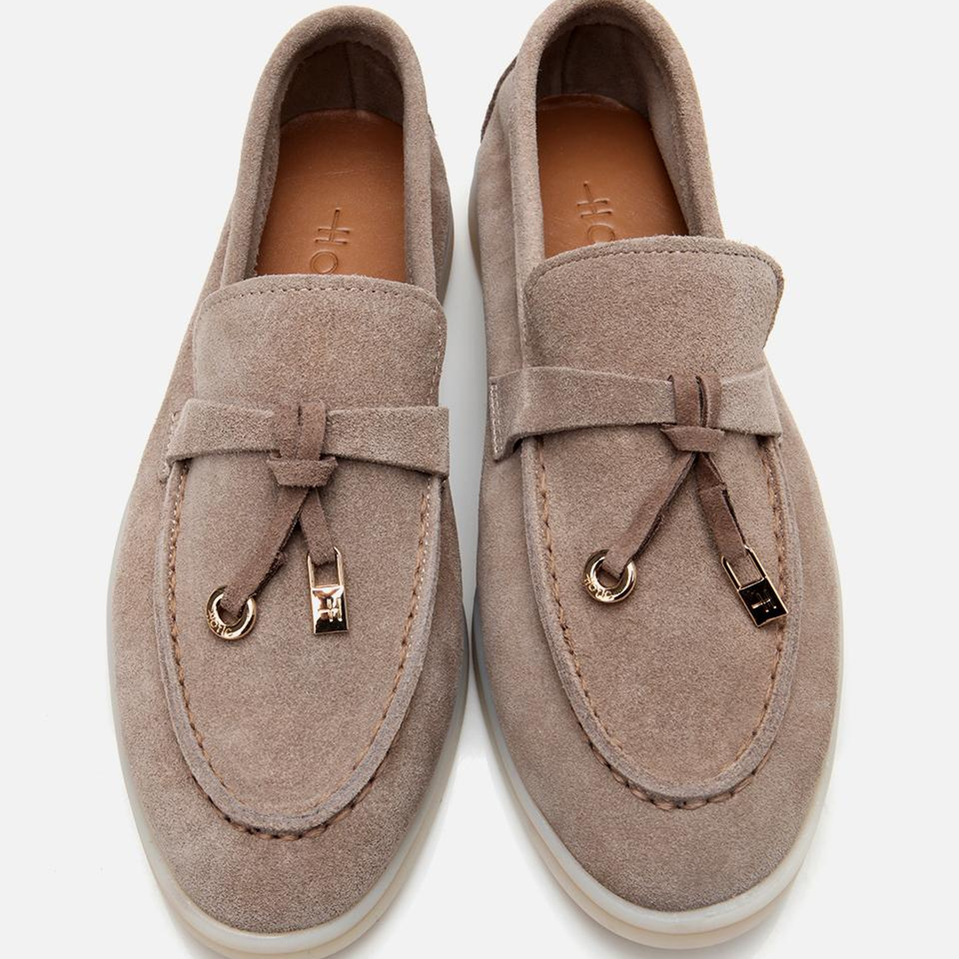 Kadın Süet Deri Bej Klasik Loafer