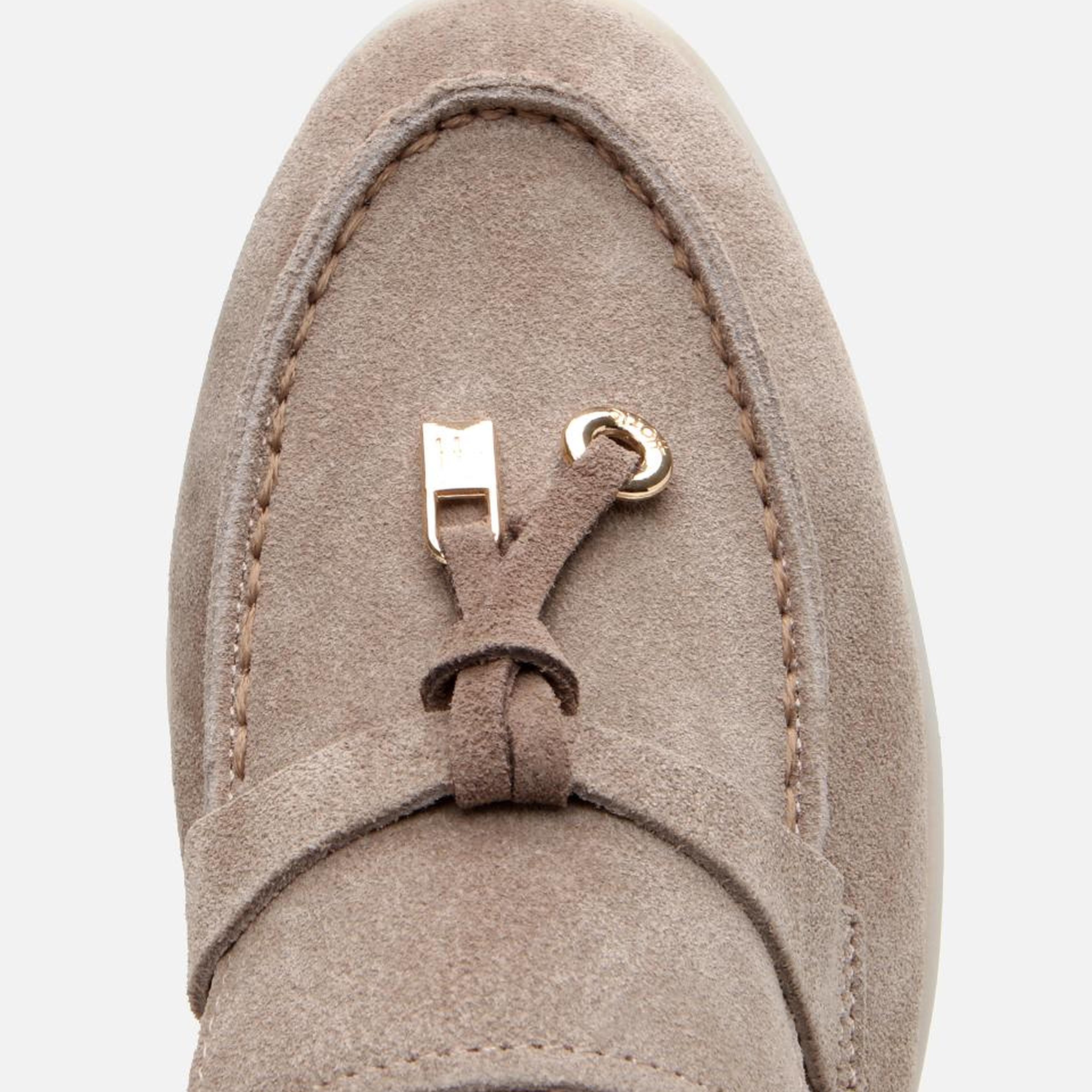 Kadın Süet Deri Bej Klasik Loafer