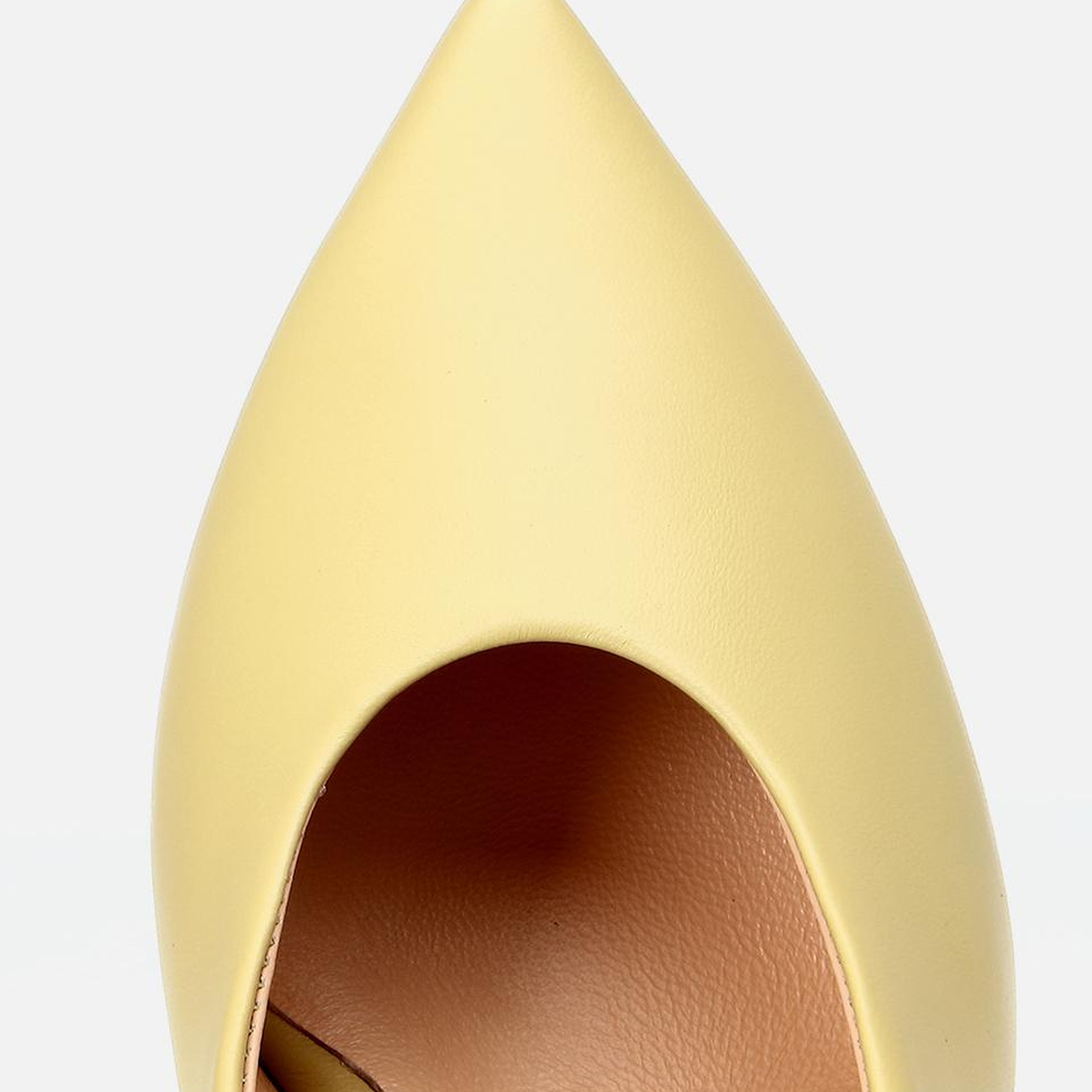 Kadın Deri Sarı Dolgu Topuklu Ayakkabı