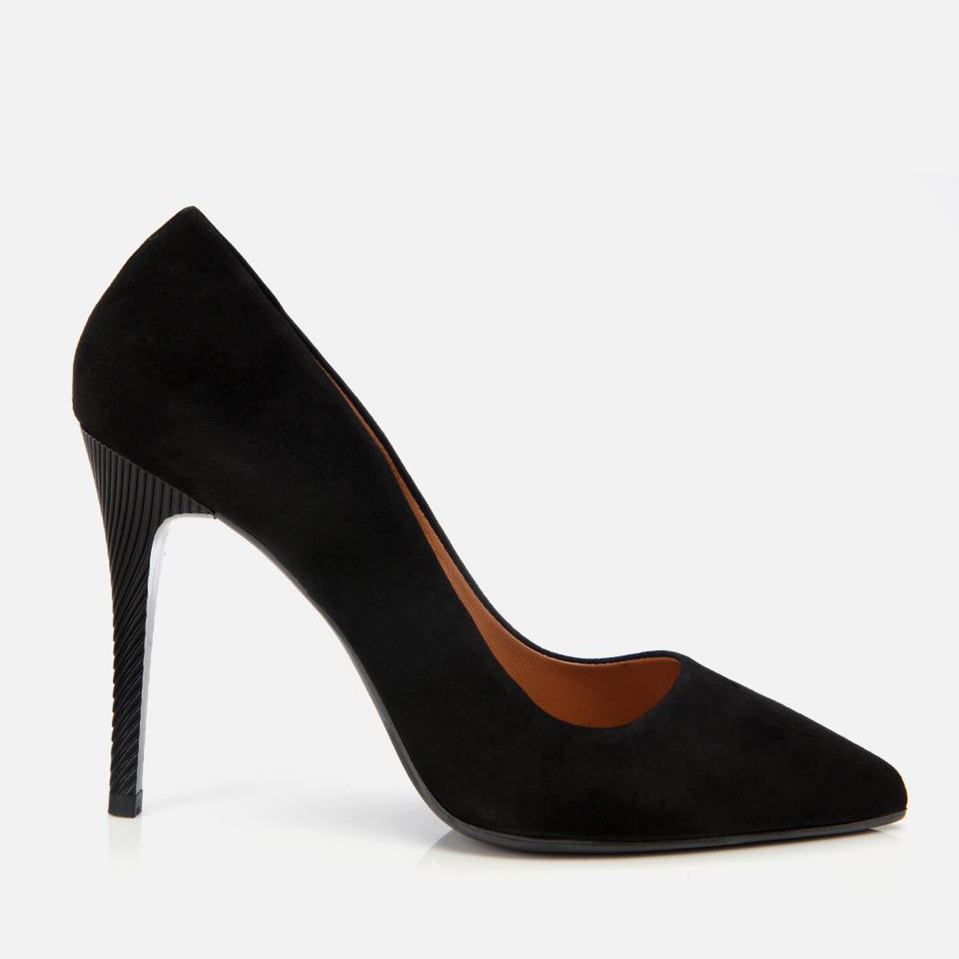 Kadın Süet Deri Siyah Stiletto