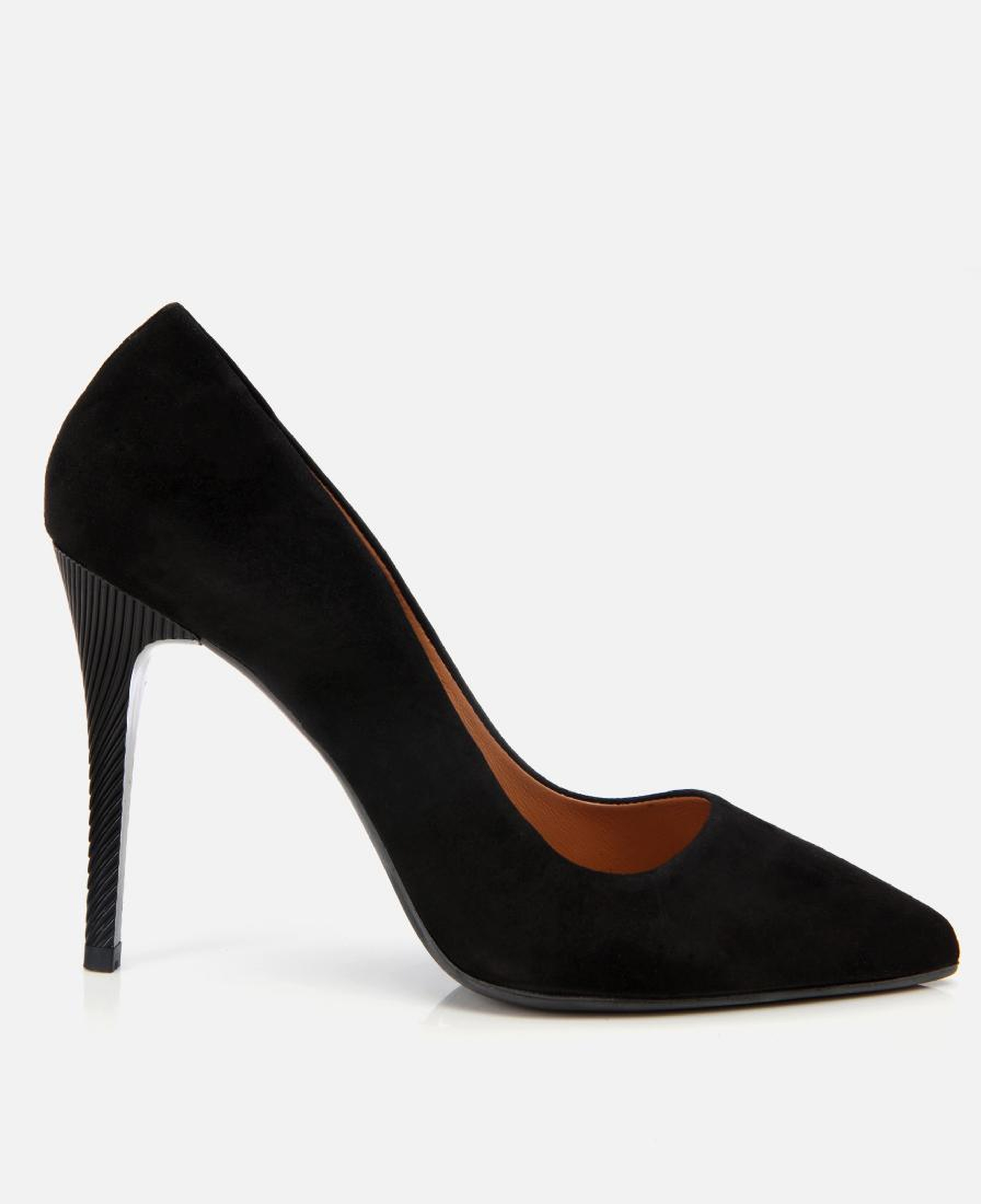 Kadın Süet Deri Siyah Stiletto