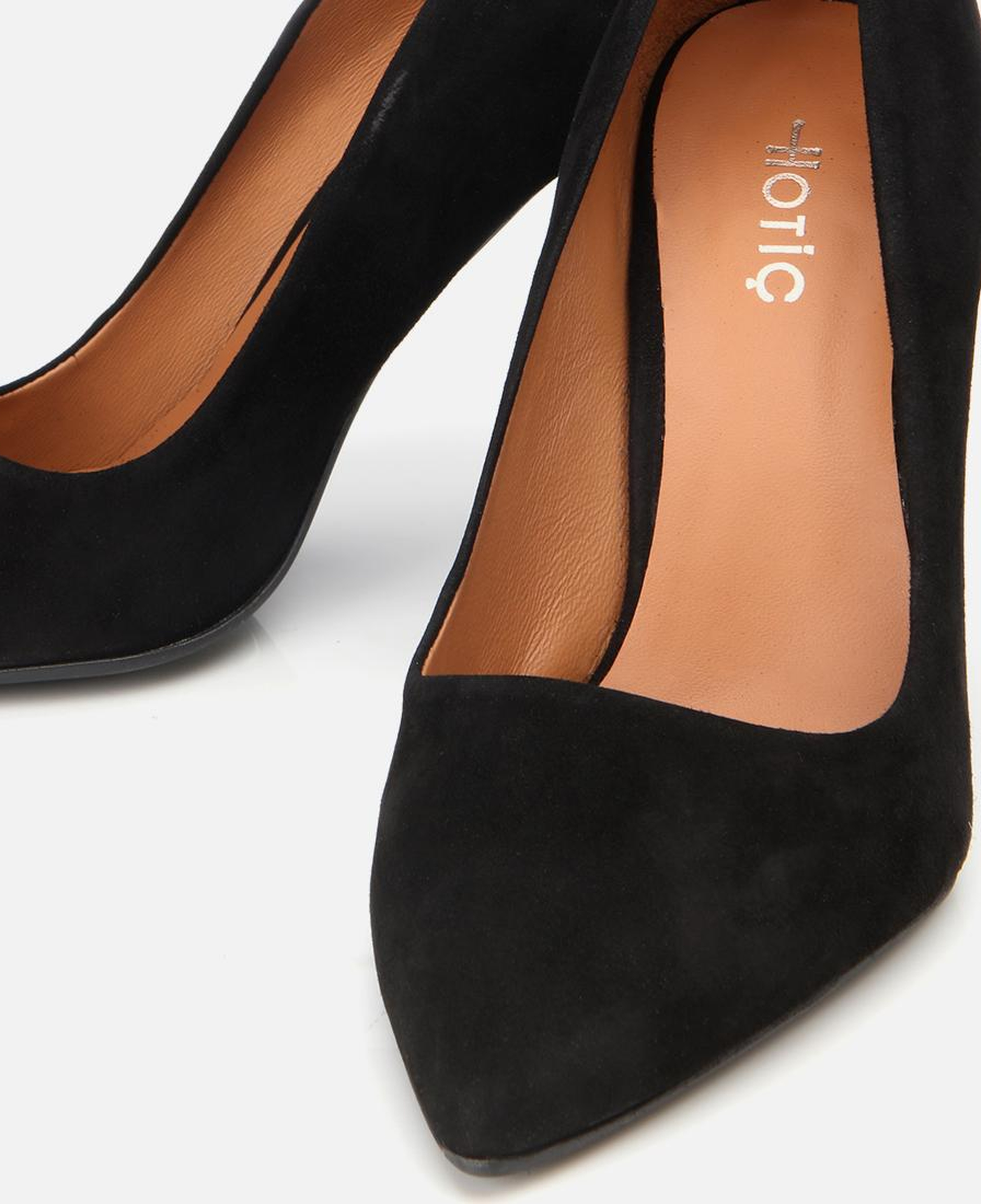 Kadın Süet Deri Siyah Stiletto