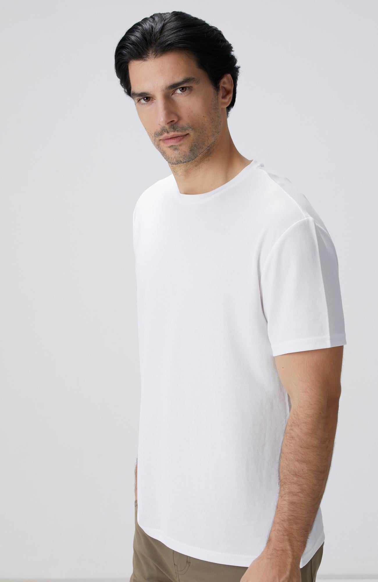 Network Erkek Beyaz Basic T-Shirt