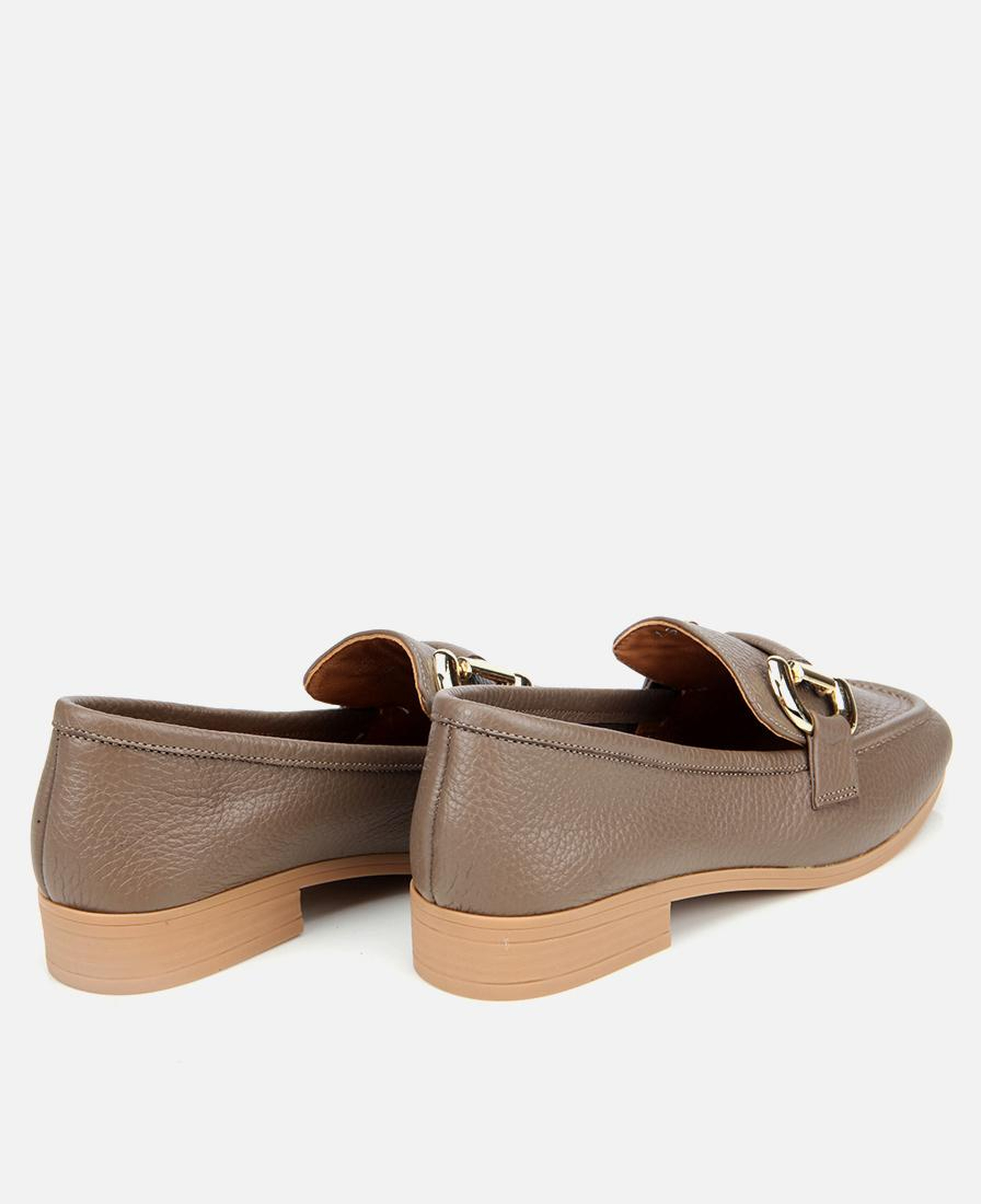 Kadın Deri Vizon Tokalı Klasik Loafer