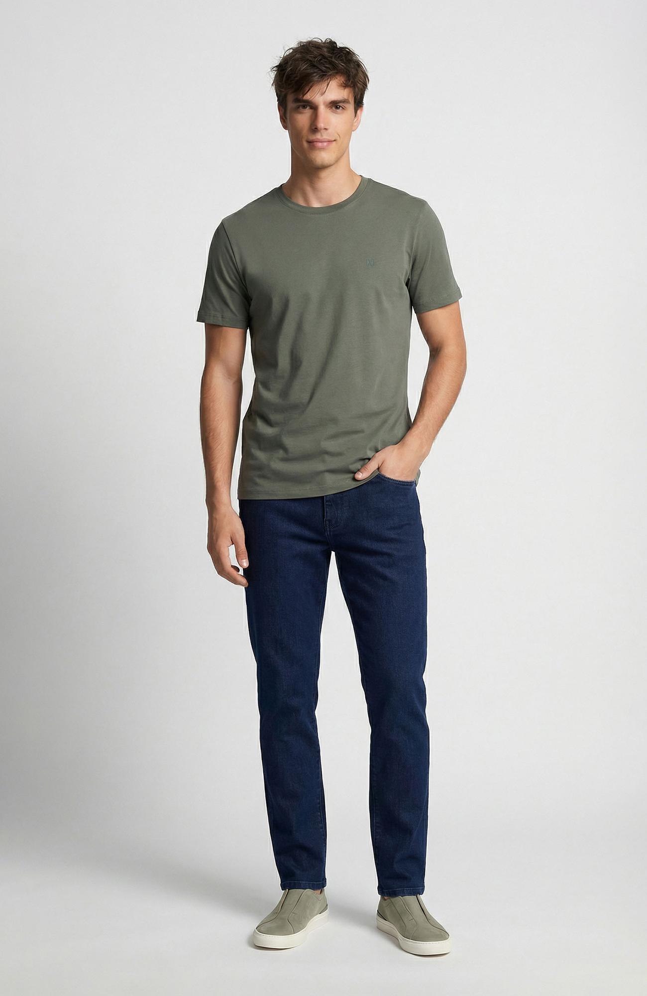 Network Erkek Haki Basic T-Shirt