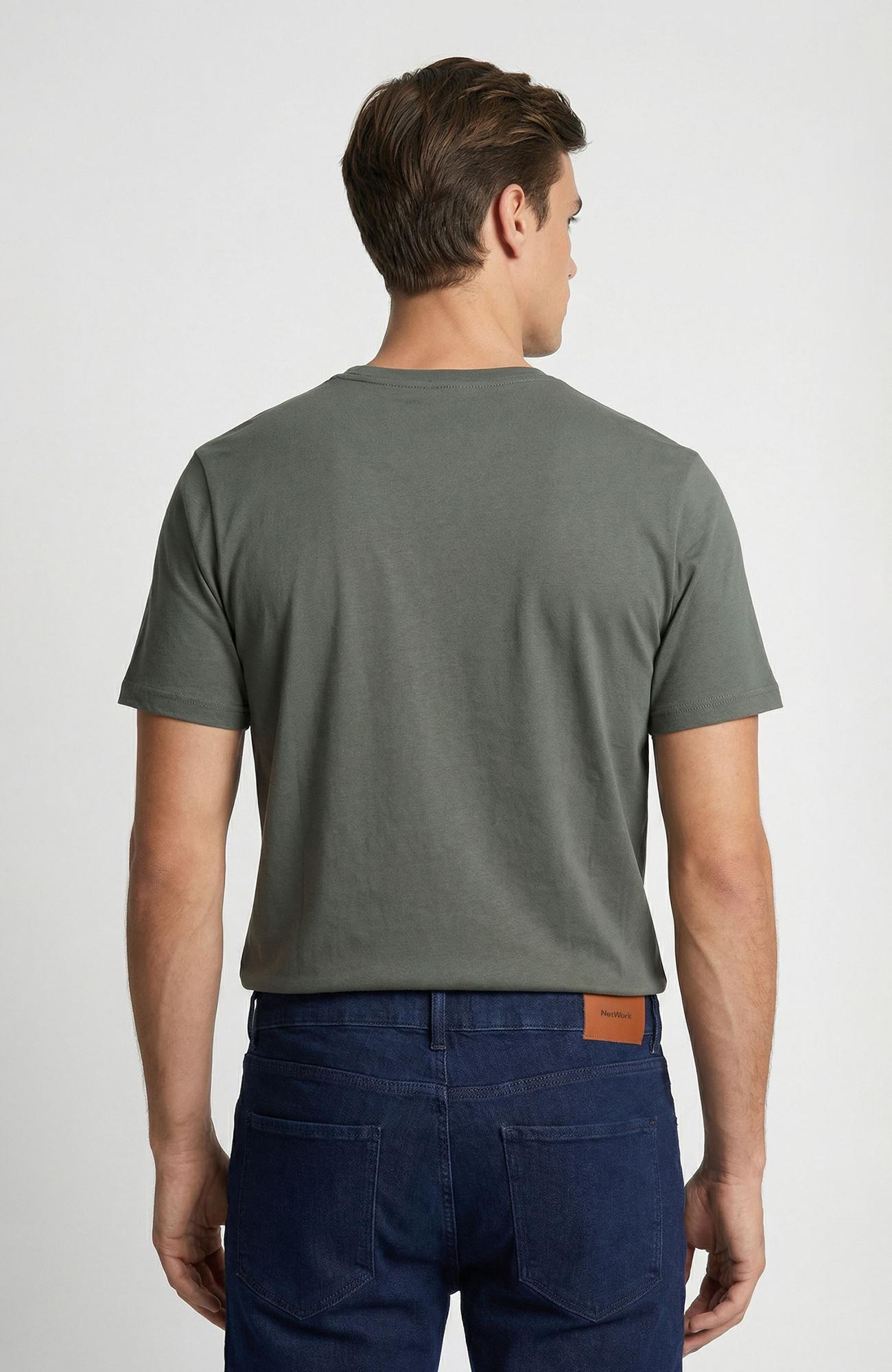 Network Erkek Haki Basic T-Shirt