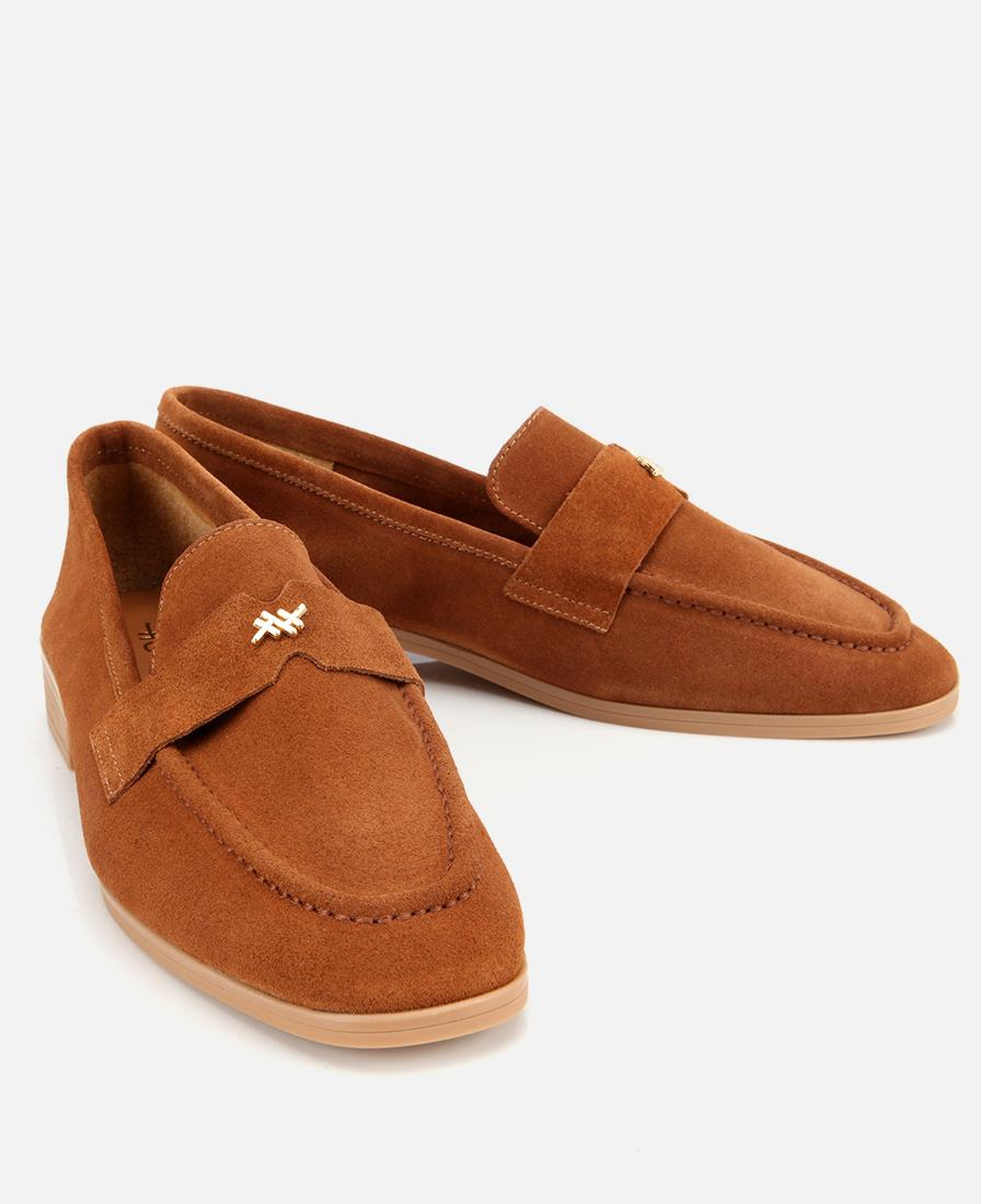 Kadın Süet Deri Taba Yumuşak Dokulu Klasik Loafer