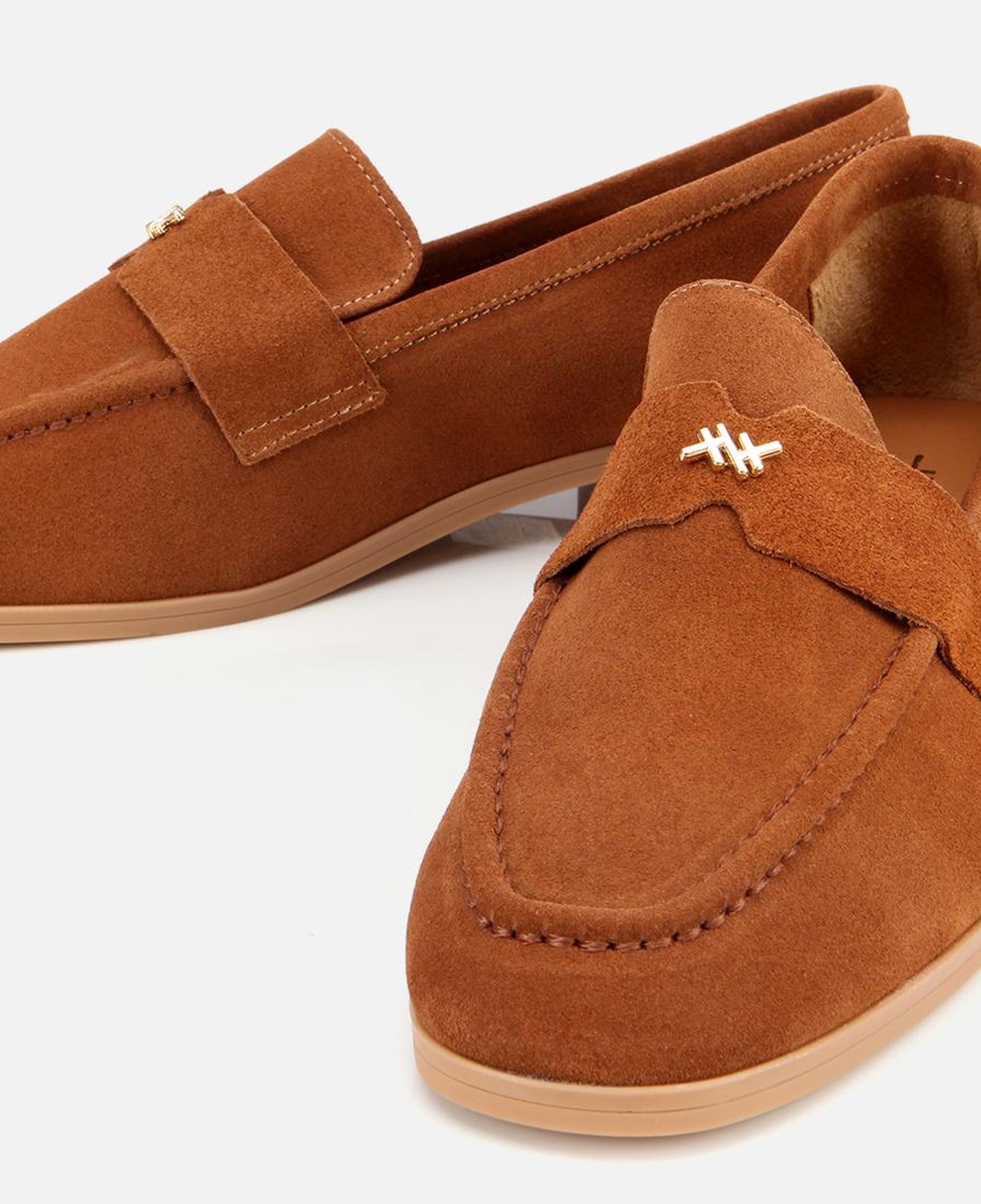 Kadın Süet Deri Taba Yumuşak Dokulu Klasik Loafer