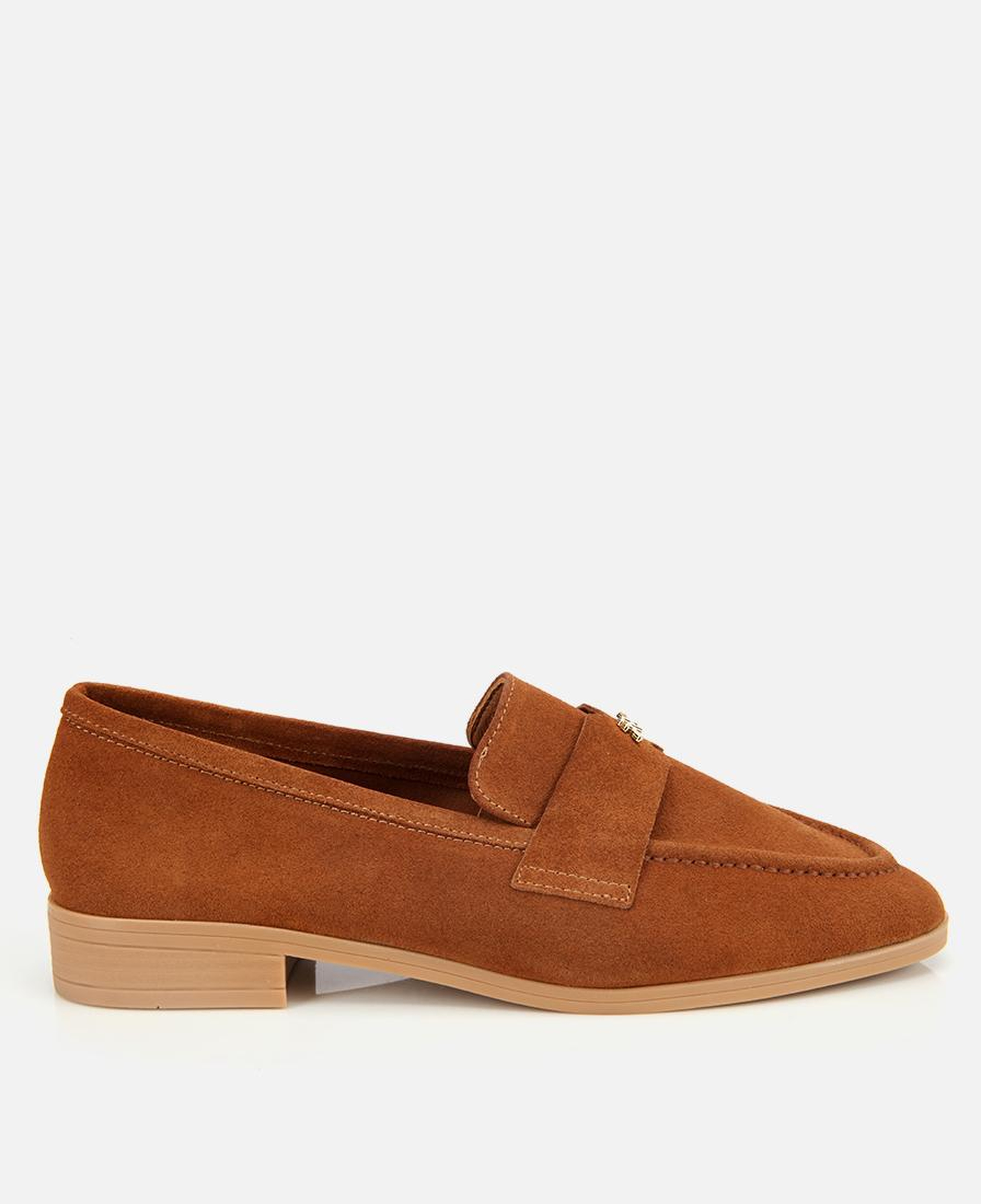 Kadın Süet Deri Taba Yumuşak Dokulu Klasik Loafer
