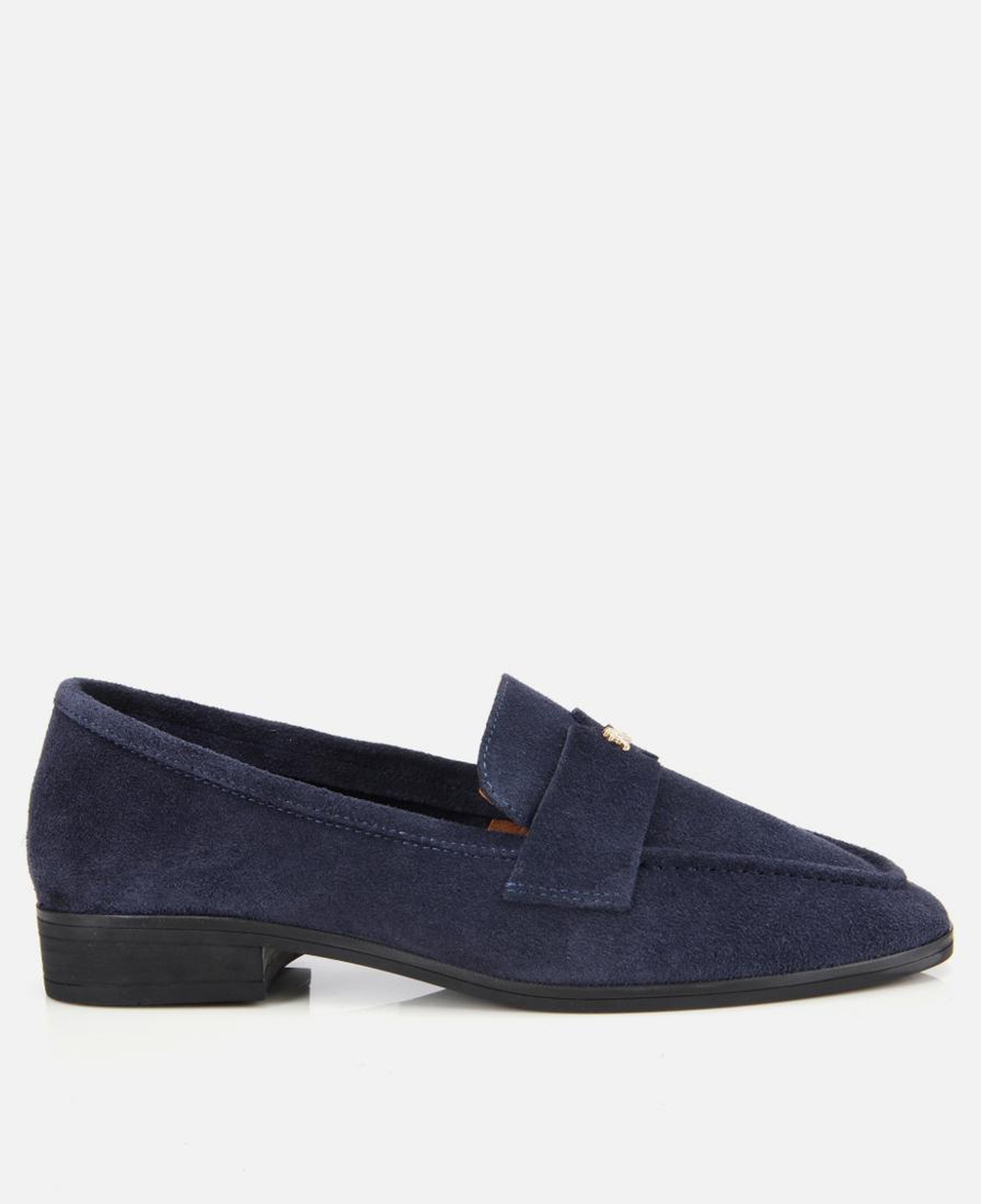 Kadın Süet Deri Lacivert Yumuşak Dokulu Klasik Loafer