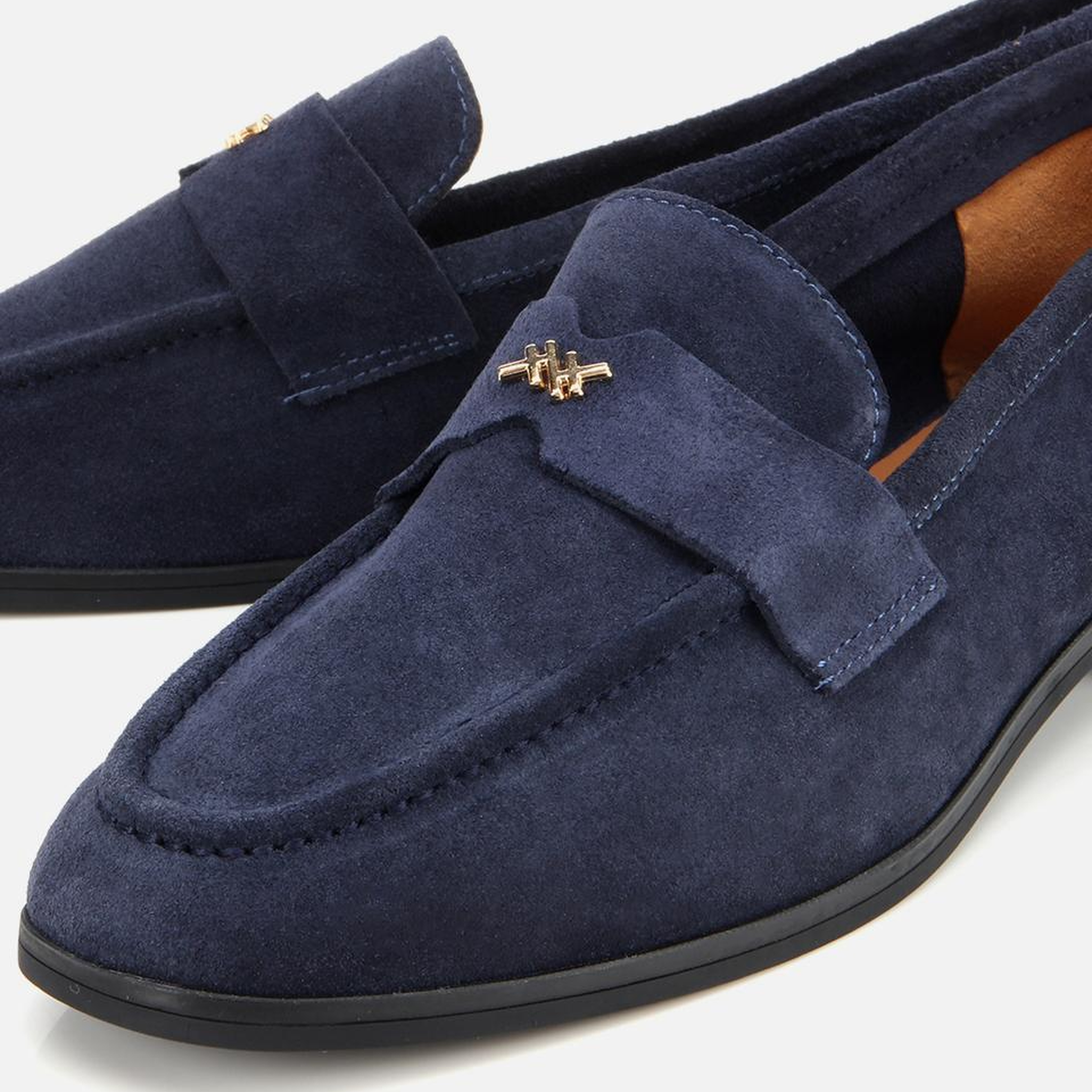 Kadın Süet Deri Lacivert Yumuşak Dokulu Klasik Loafer