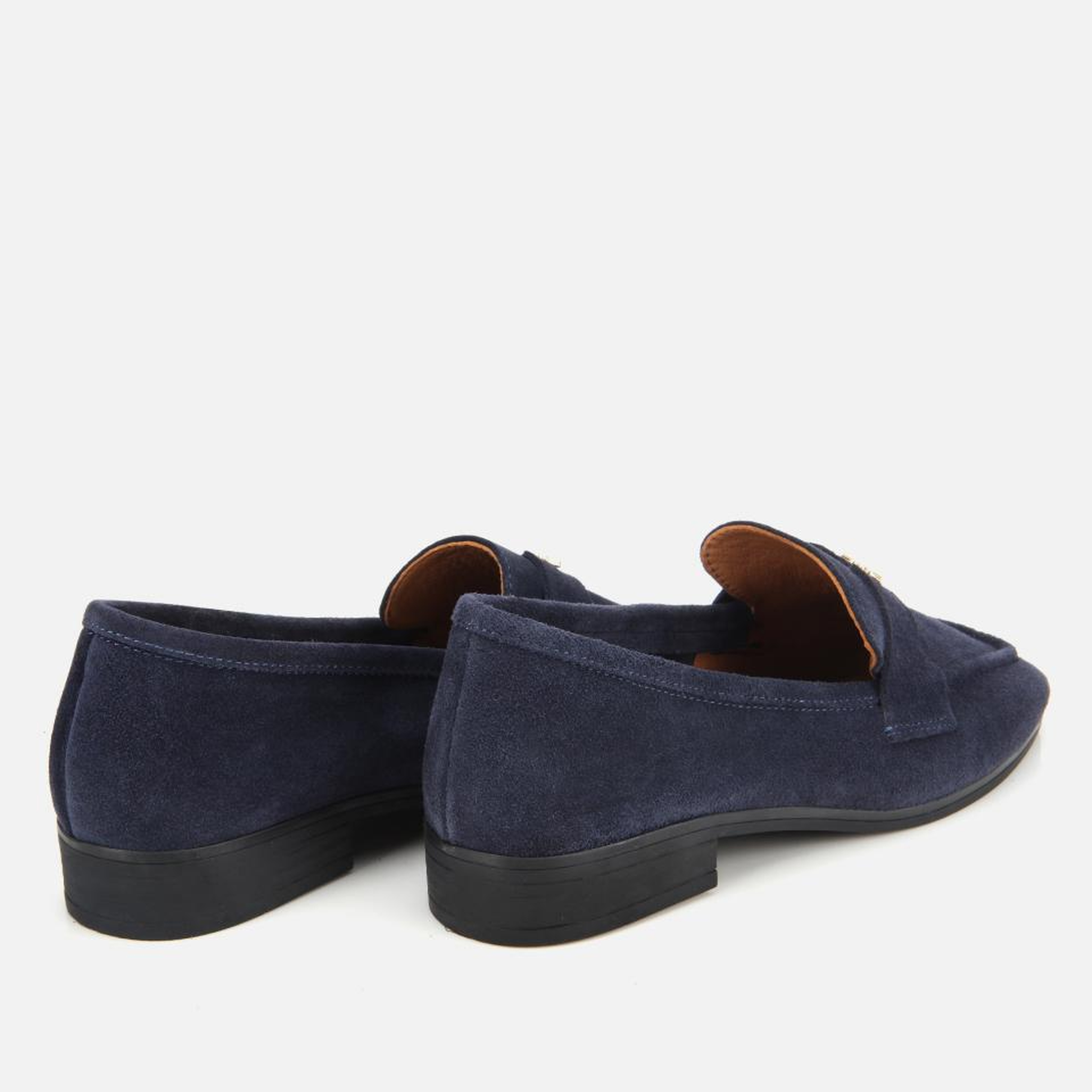 Kadın Süet Deri Lacivert Yumuşak Dokulu Klasik Loafer
