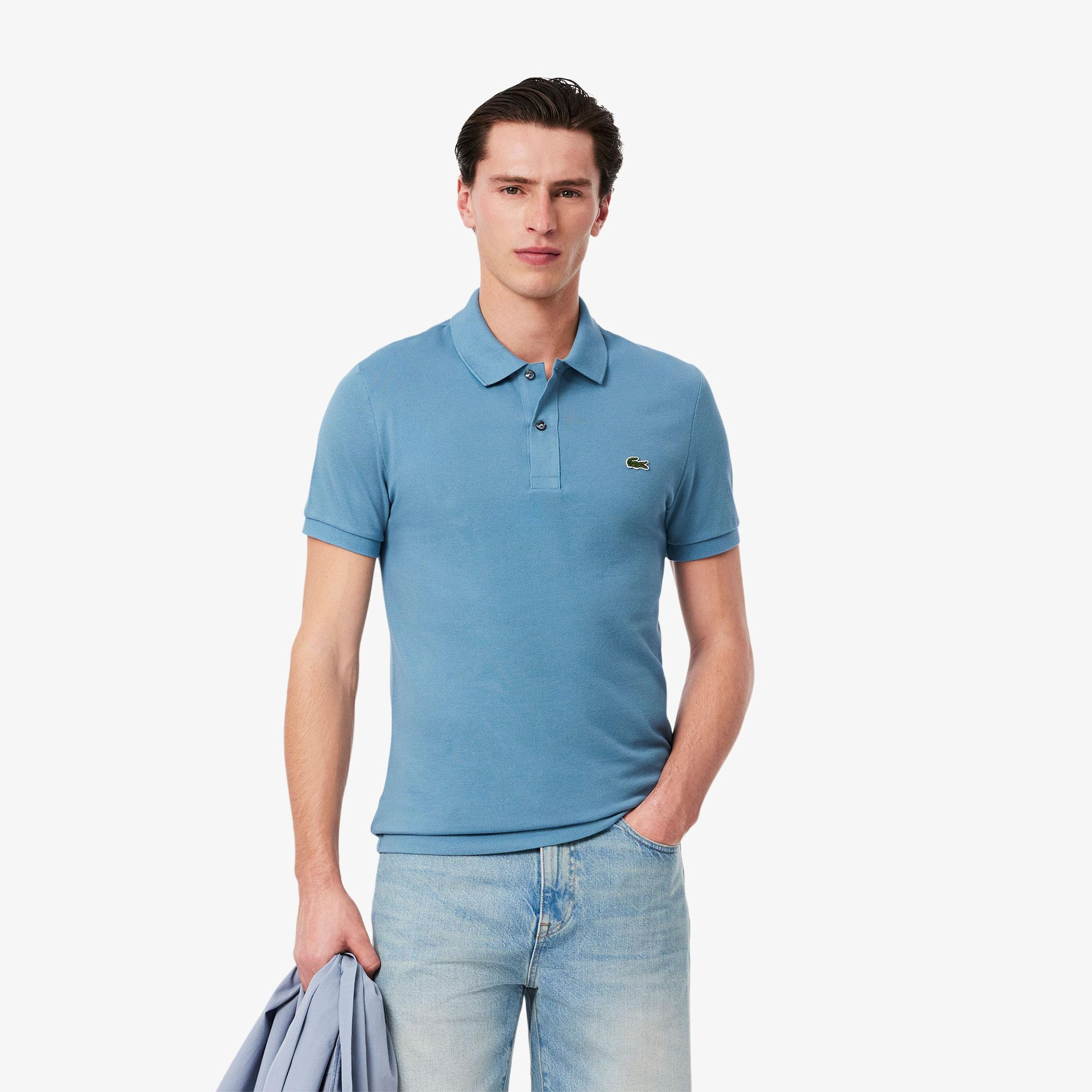 L.12.12 Erkek Slim Fit Polo Yaka Koyu Mavi Polo