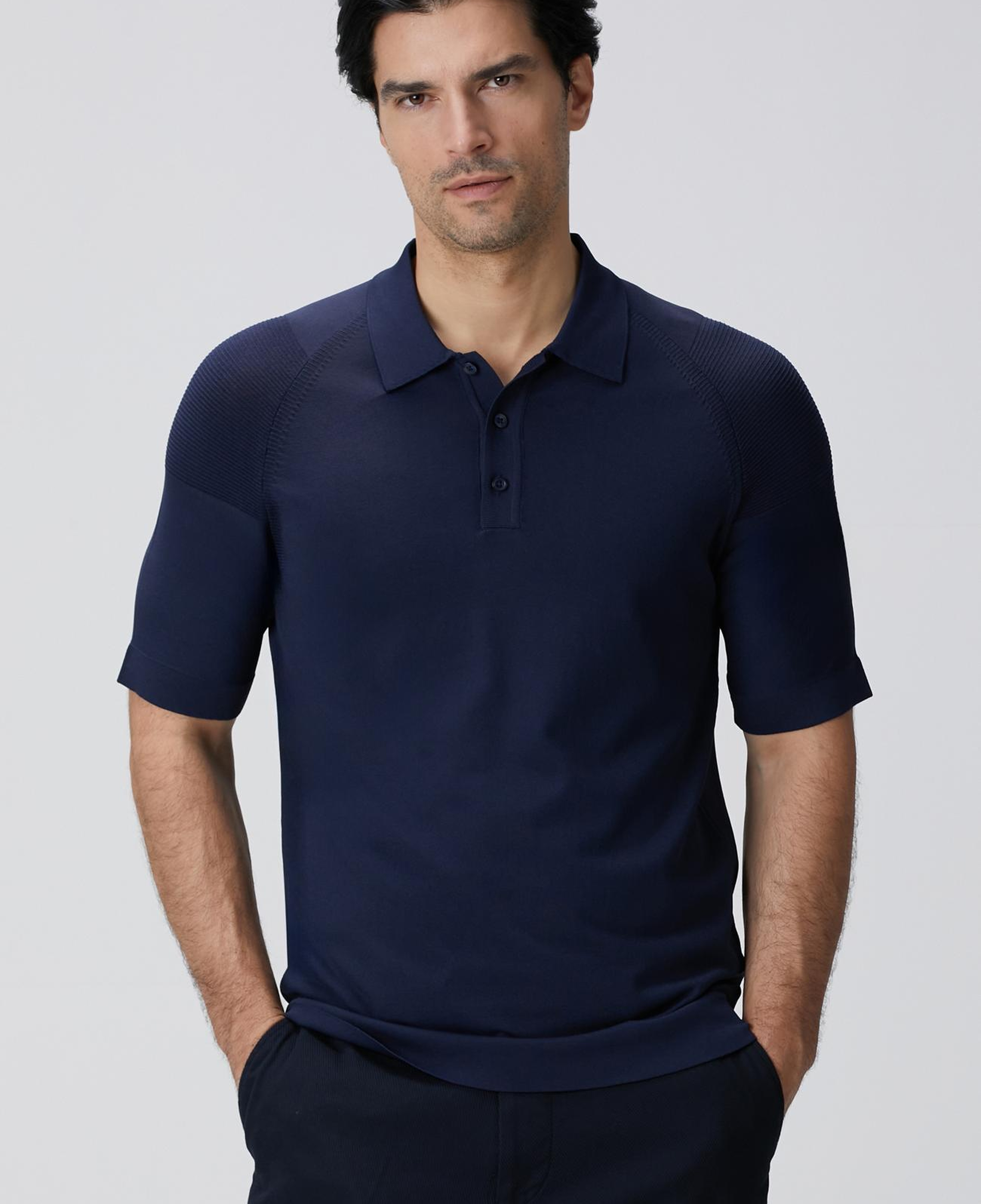 Network Erkek N-Tech Lacivert Polo Yaka Kazak