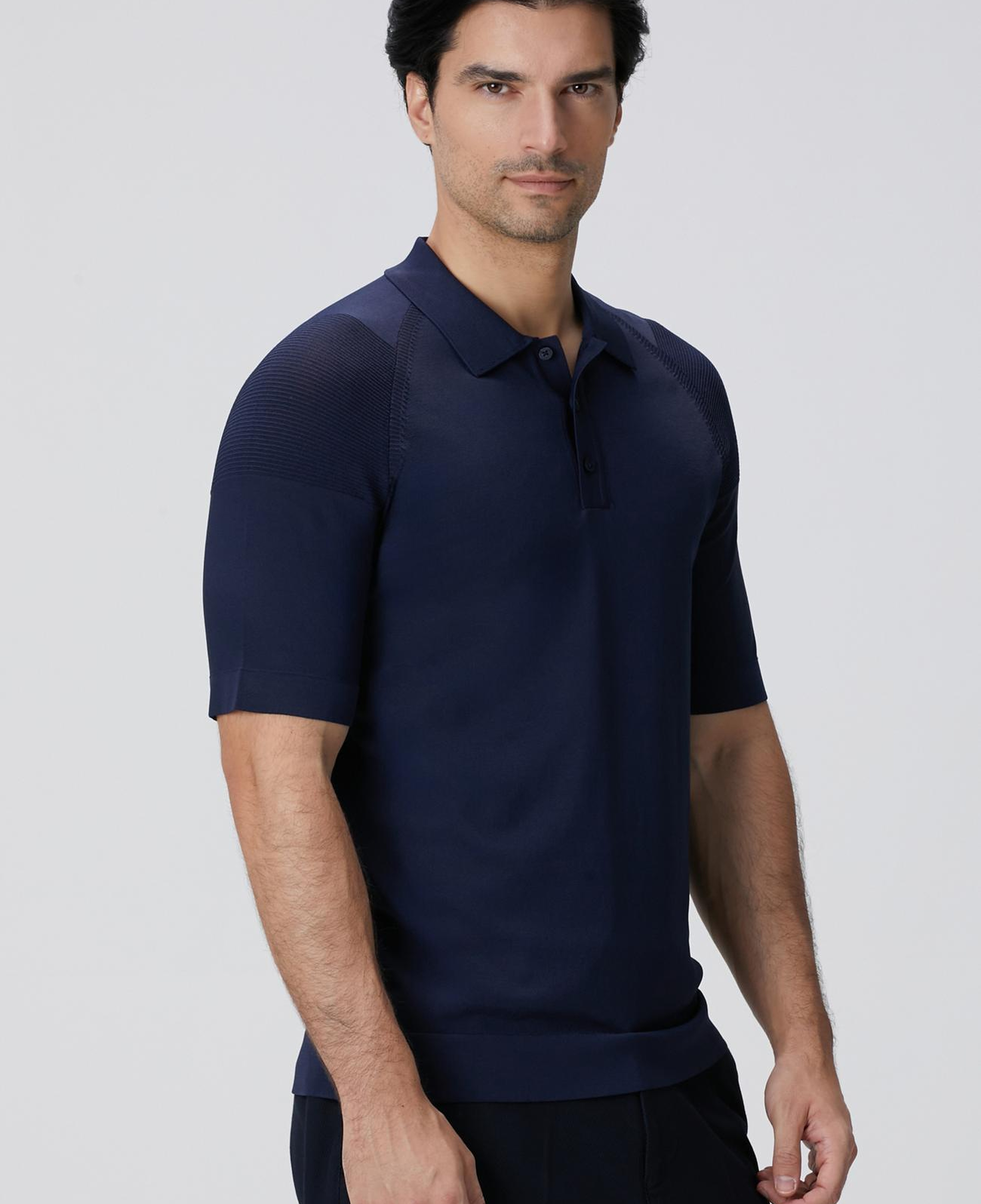 Network Erkek N-Tech Lacivert Polo Yaka Kazak