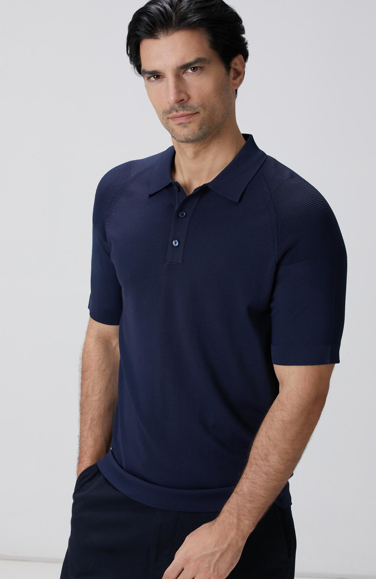 Network Erkek N-Tech Lacivert Polo Yaka Kazak