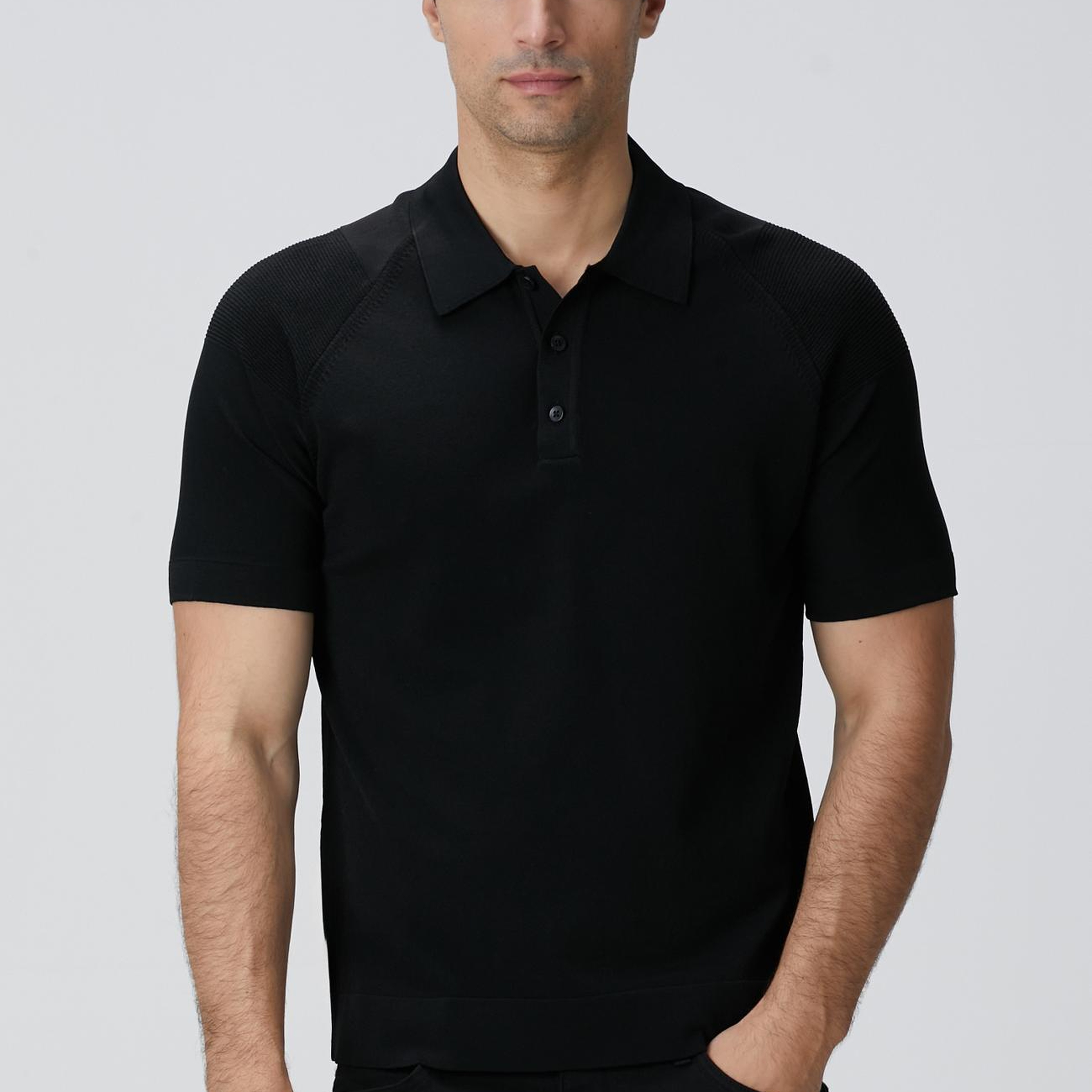 Network Erkek N-Tech Siyah Polo Yaka Kazak