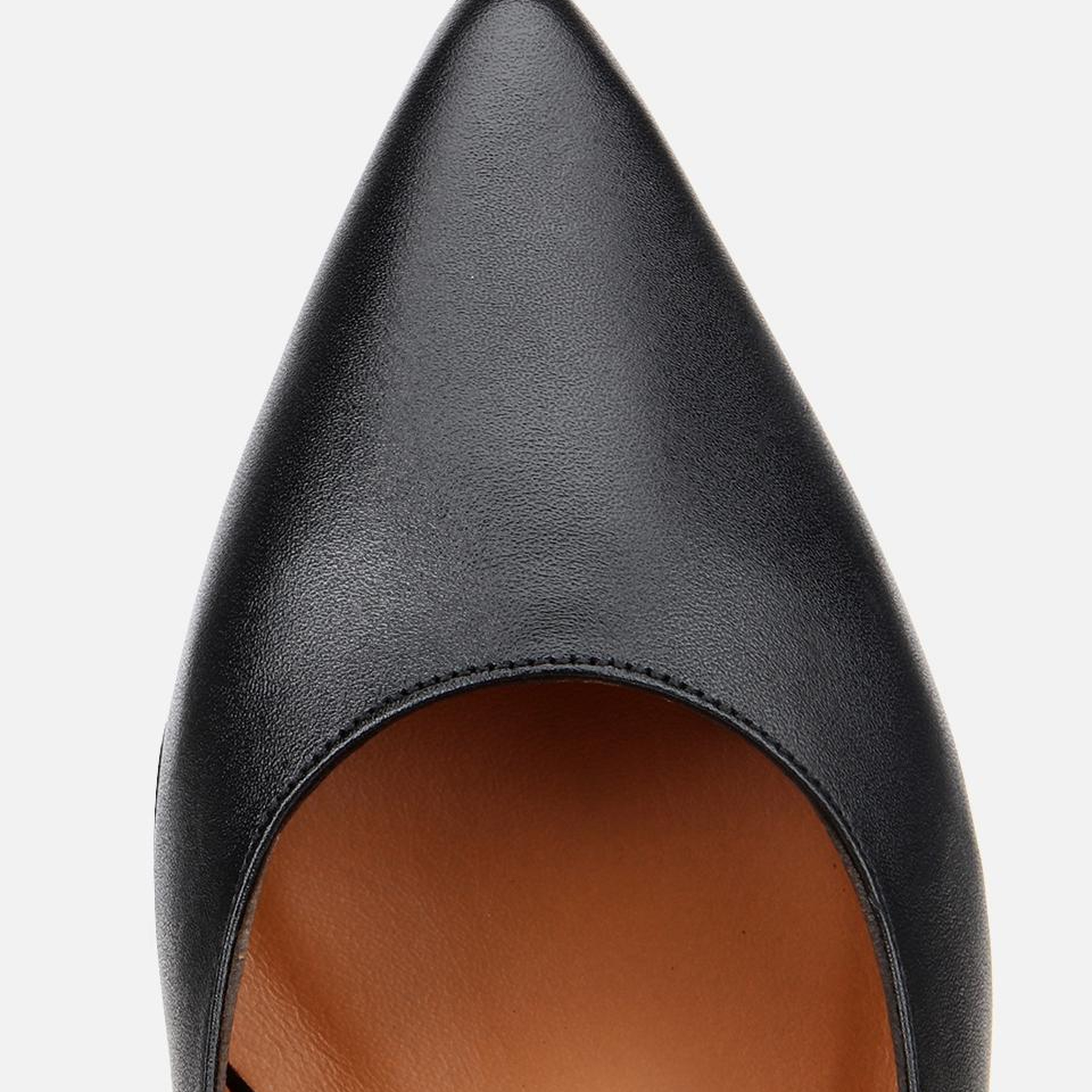Kadın Deri Siyah Esnek Tabanlı İnce Topuklu Stiletto