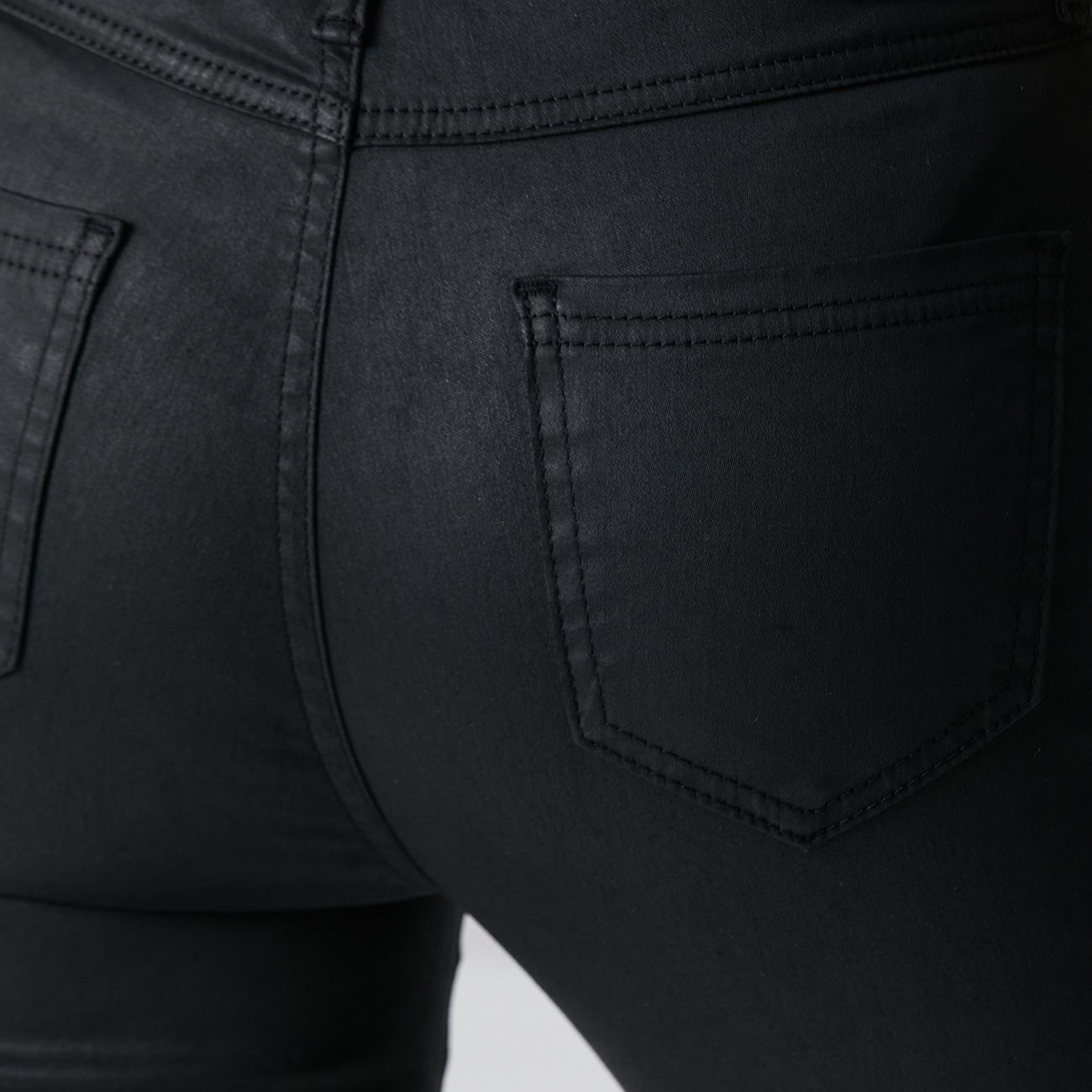 Network Kadın Siyah Kaplamalı Skinny Denim Pantolon