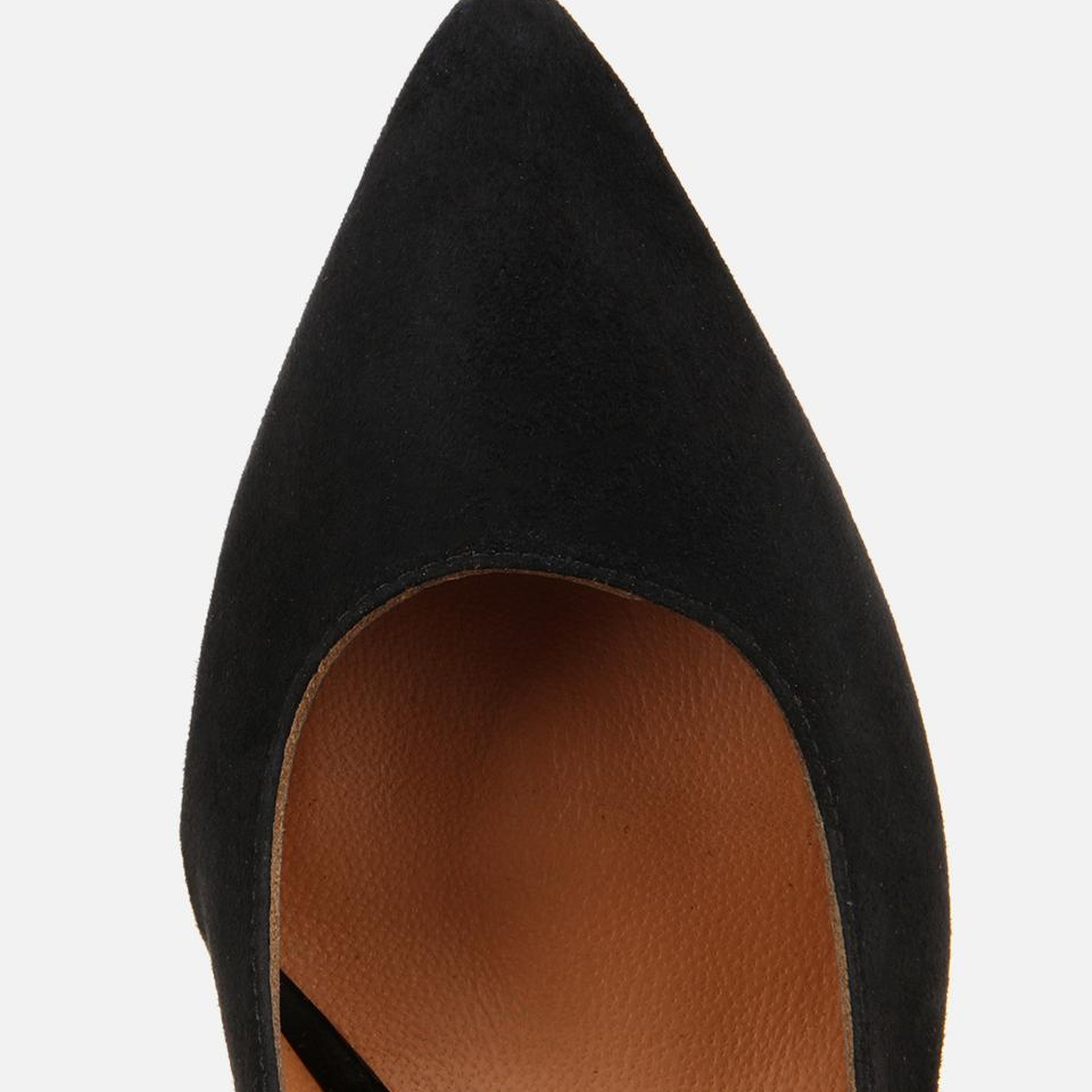 Kadın Süet Deri Siyah Esnek Tabanlı İnce Topuklu Stiletto