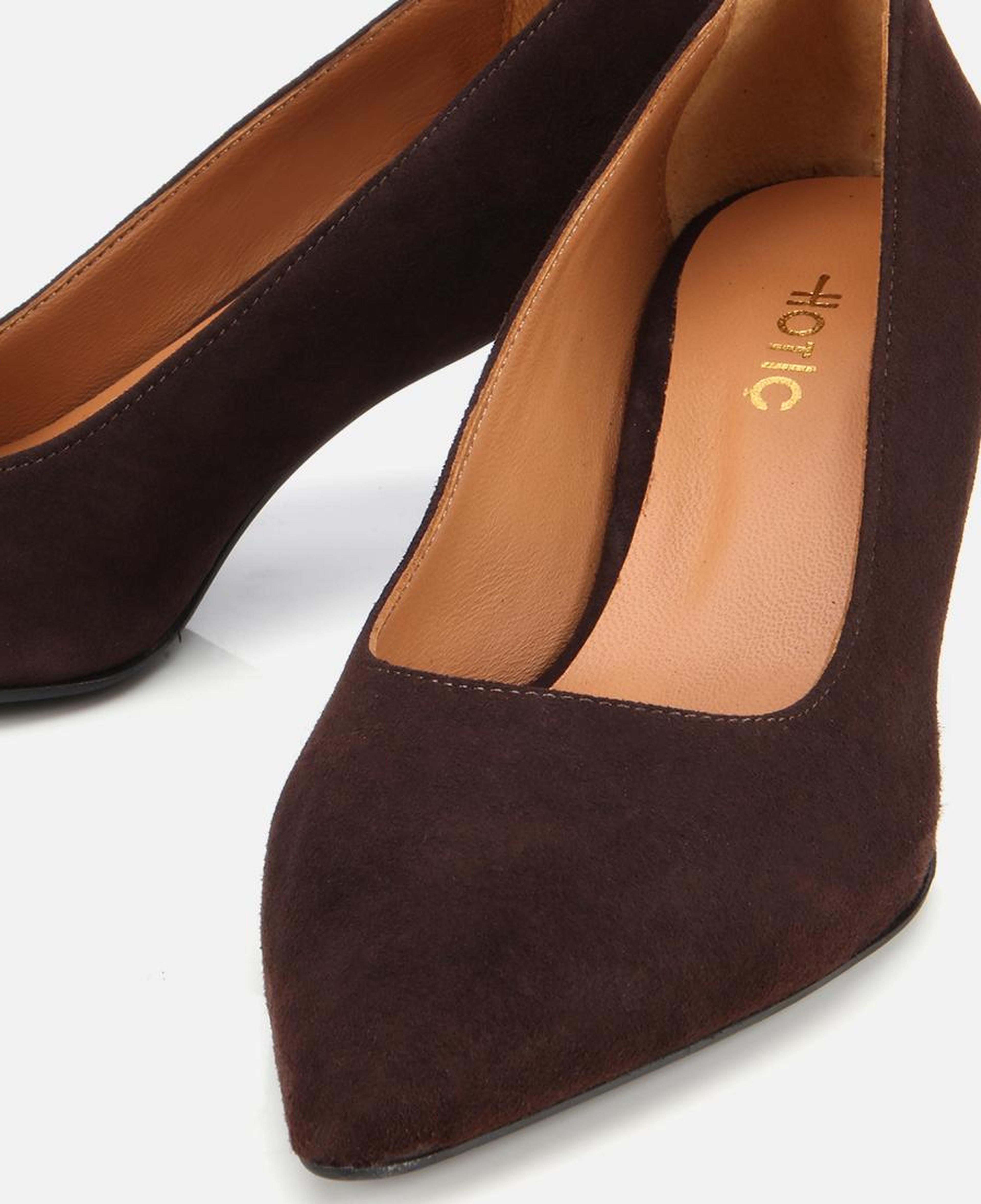 Kadın Süet Deri Kahverengi Esnek Tabanlı İnce Topuklu Stiletto