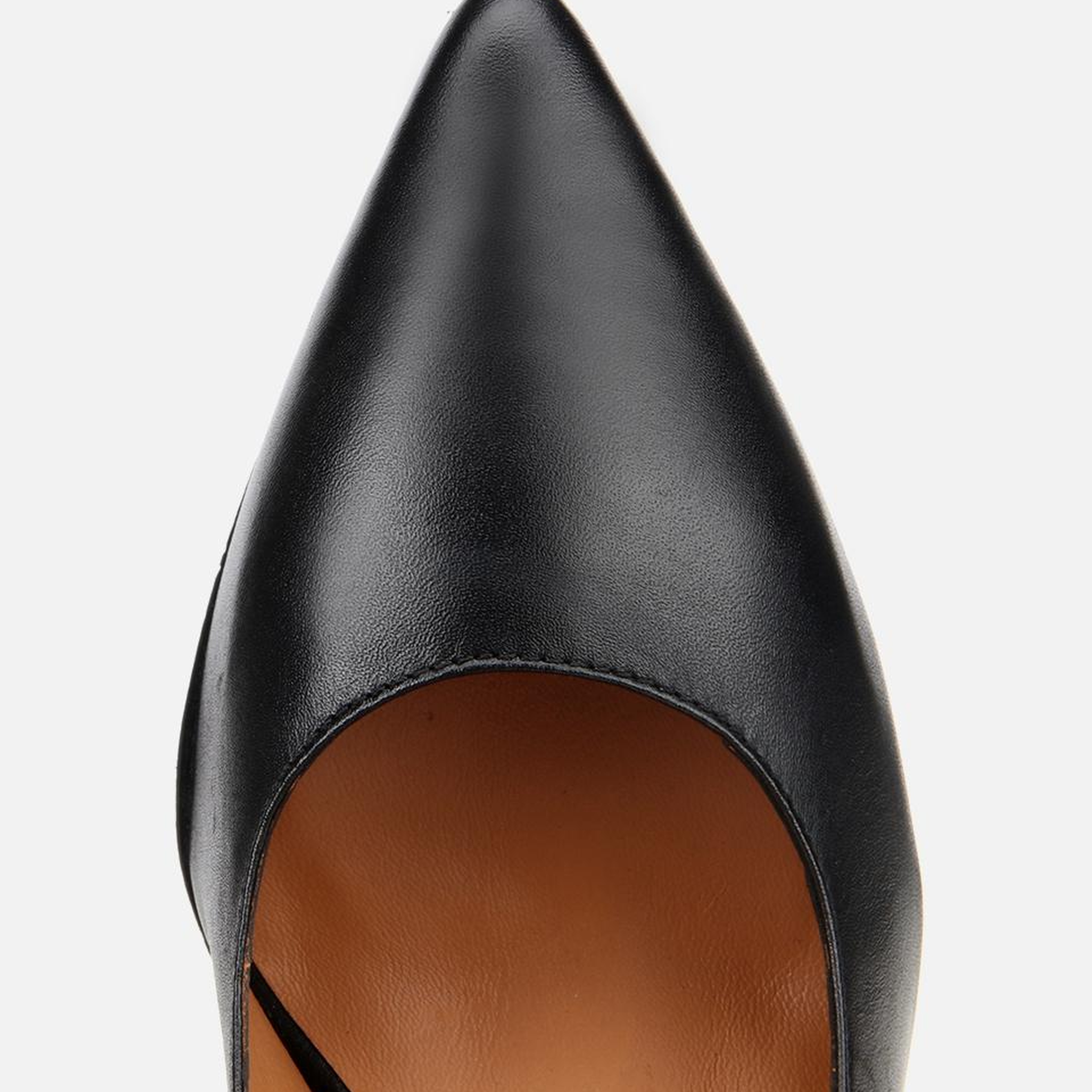 Kadın Deri Siyah Esnek Tabanlı İnce Topuklu Stiletto